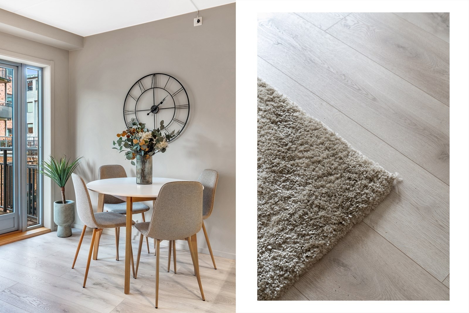 - Nylagt laminat gulv skaper en lys atmosfære i rommene - Galleribilde