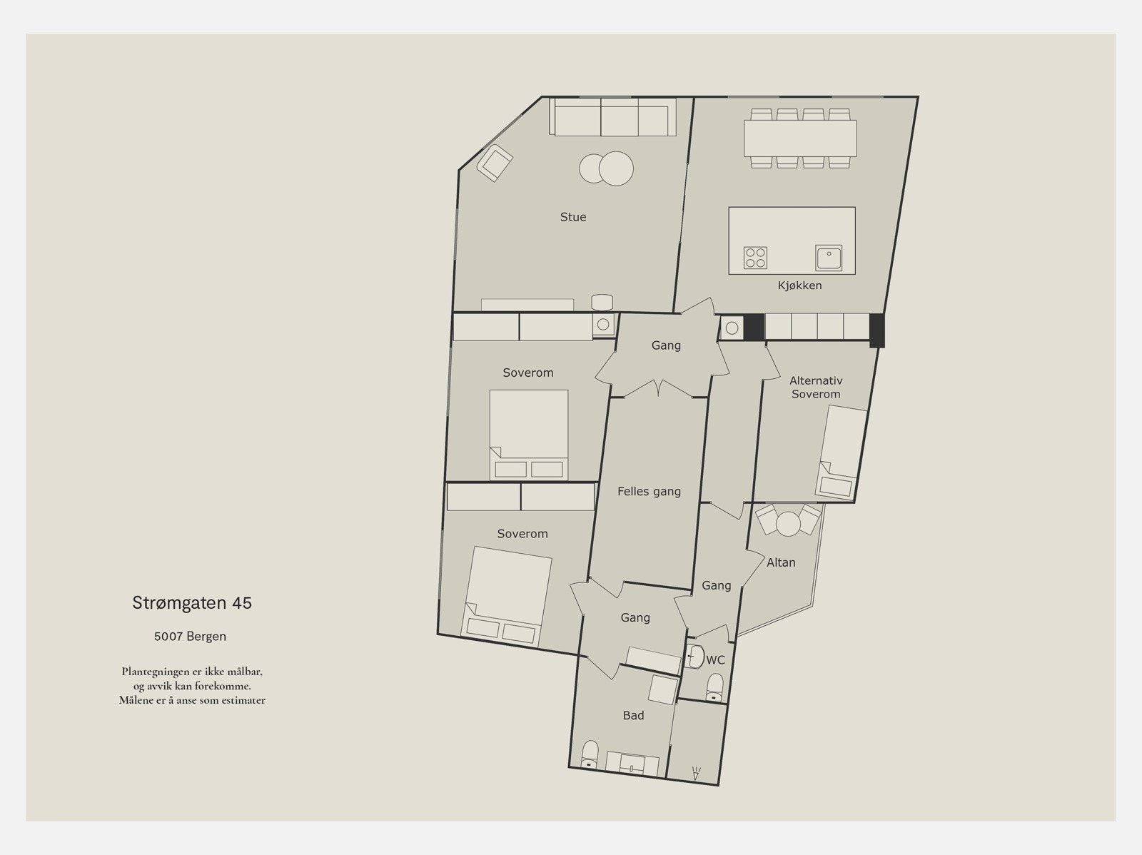 Planløsning - Alternativ. Galleribilde