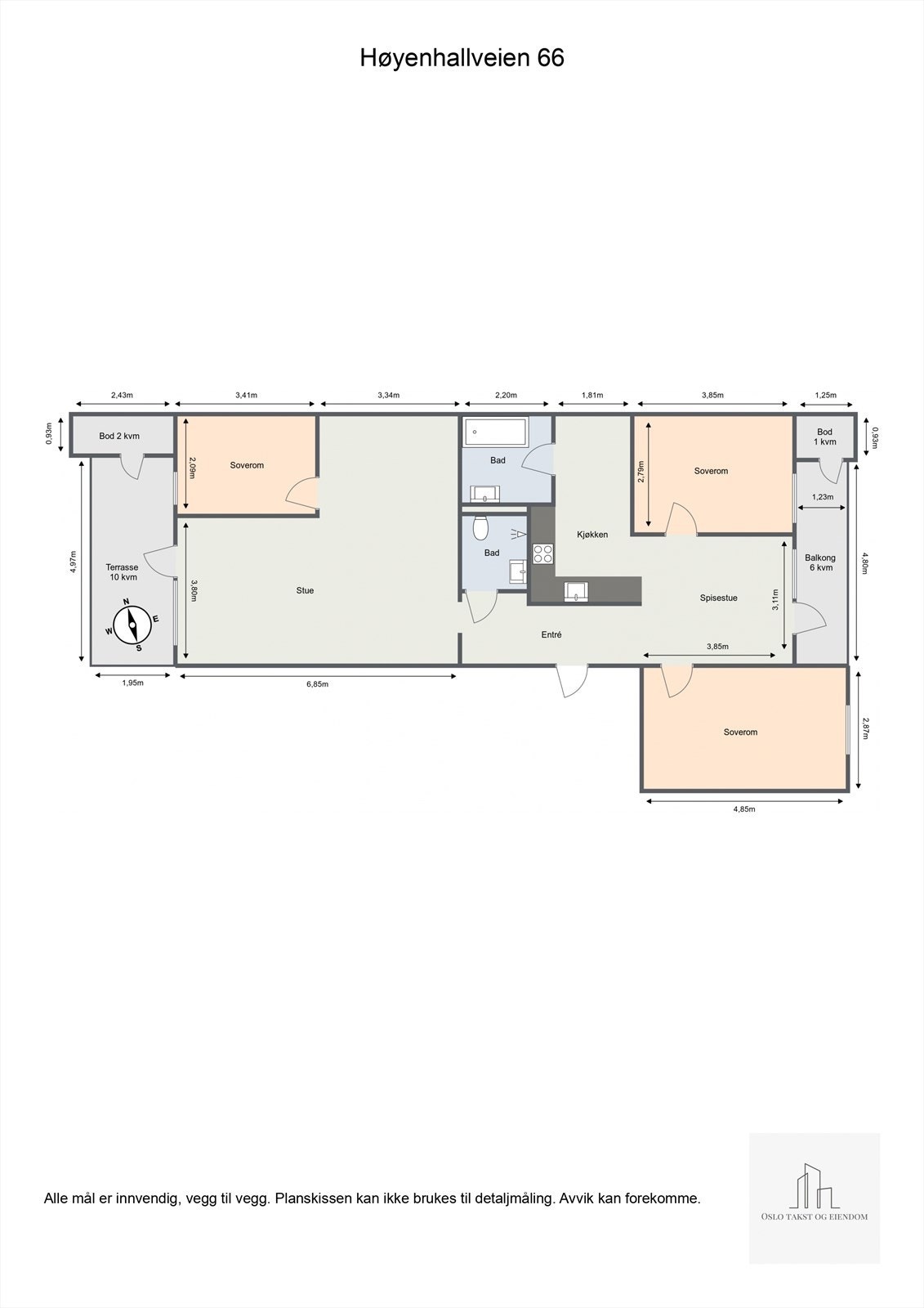 Plantegning - Gjennomgående og funksjonell planløsning Galleribilde