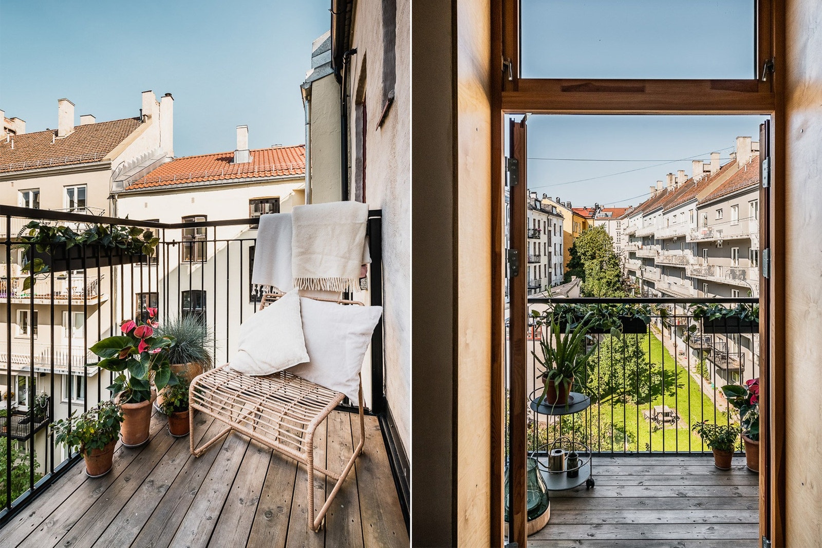 Balkongen har adkomst fra kjøkkenet. Galleribilde