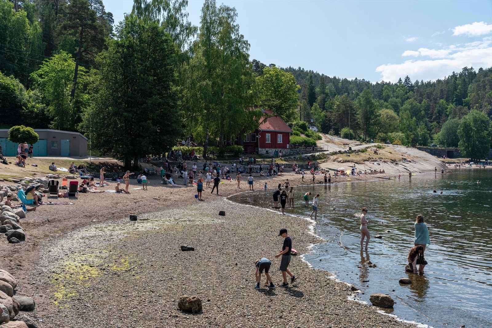 Populære Hvervenbukta ligger ca. 20 min gange fra leiligheten og byr på deilige strender og flotte turområder. Galleribilde