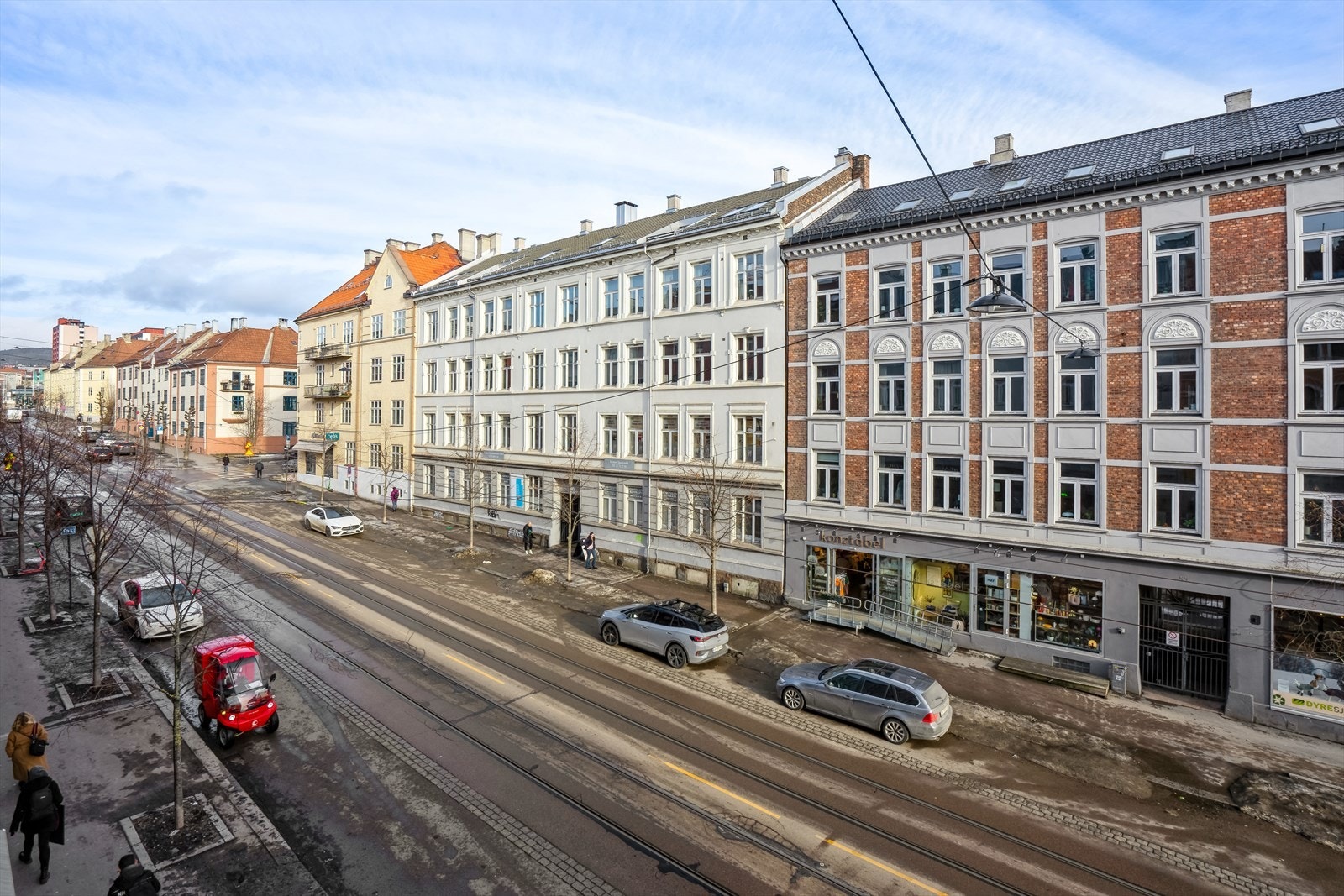 Utsikt mot Vogts gate fra stuen. Galleribilde