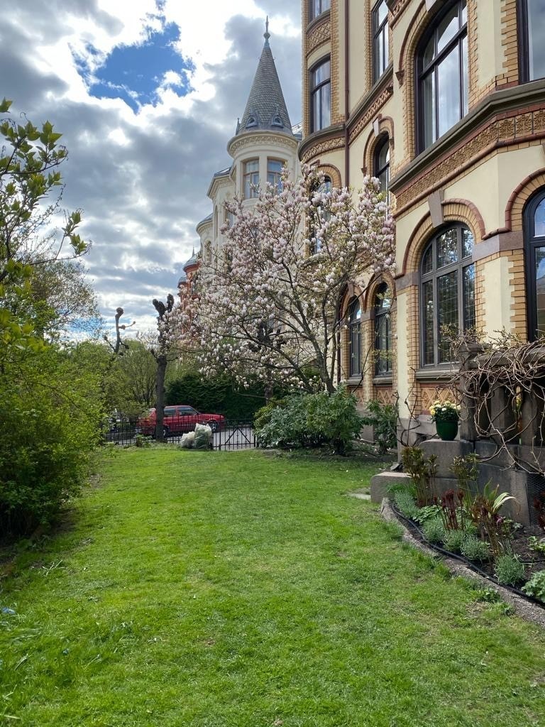 Frodig og solrik inngjerdet hage til felles benyttelse - her er sol fra ca. kl. 10-16:30 sommerstid - privat sommerbilde Galleribilde