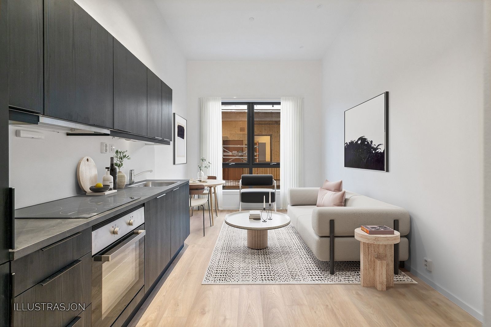 Bilde viser en tilsvarende leilighet i bygget Galleribilde