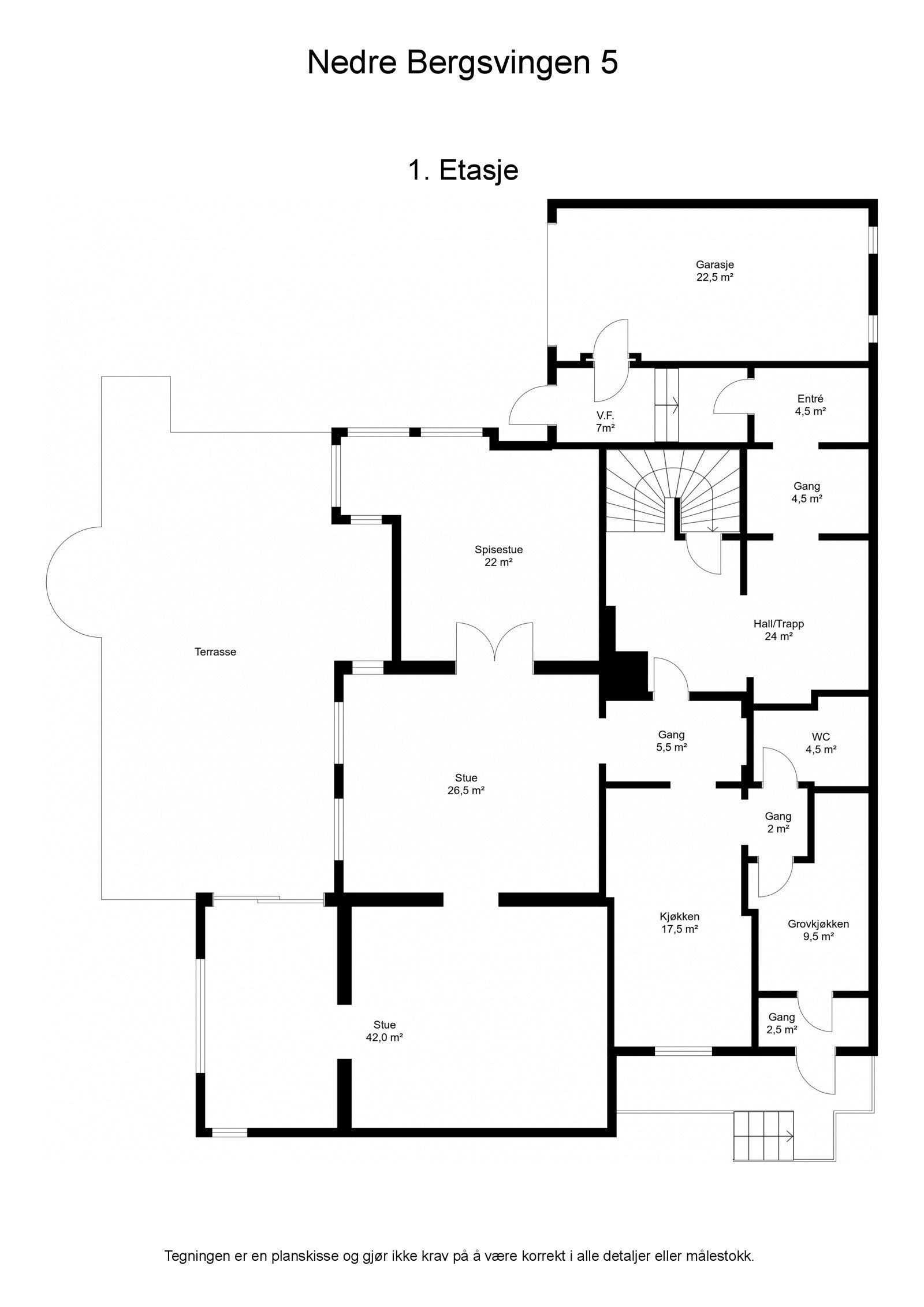 Planskisse - Hovedplan. Galleribilde