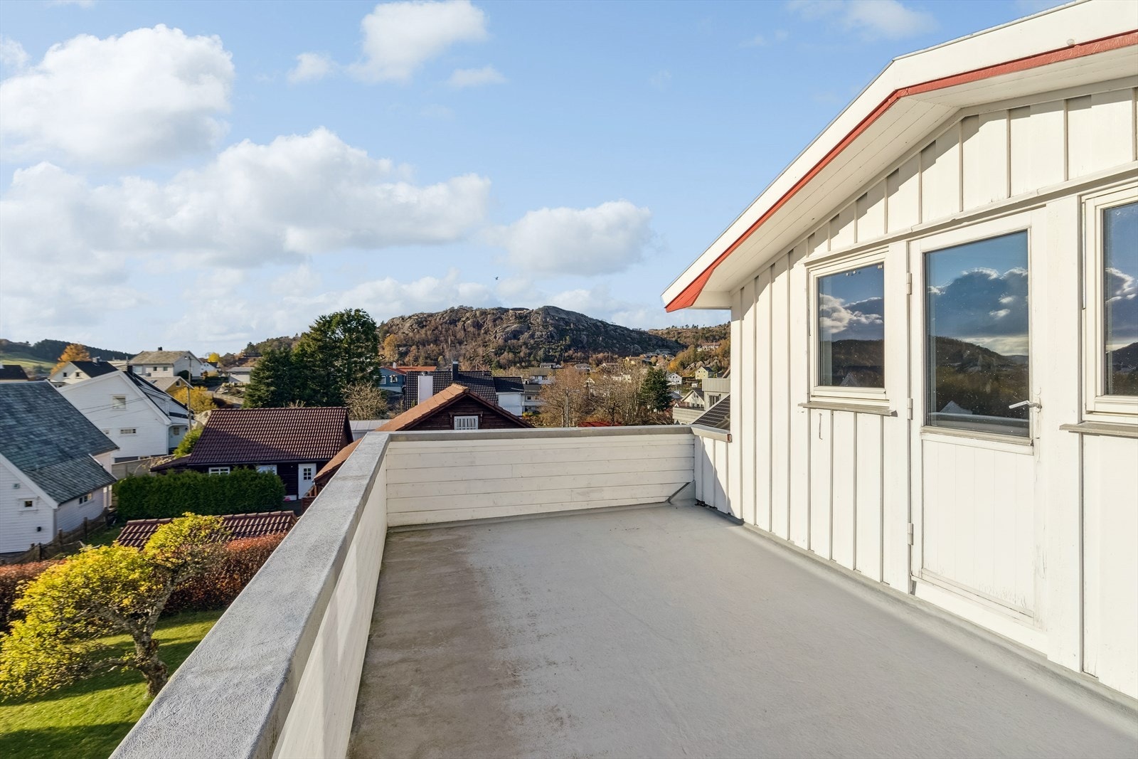 Balkongen er av god størrelse. Galleribilde