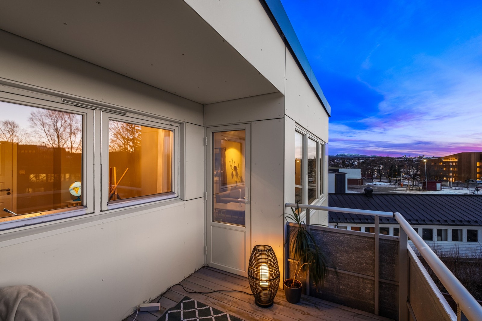 Flott utsikt fra balkongen. Galleribilde