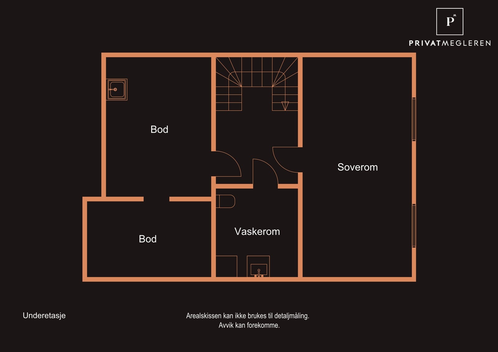 Plantegning av underetasjen. Galleribilde