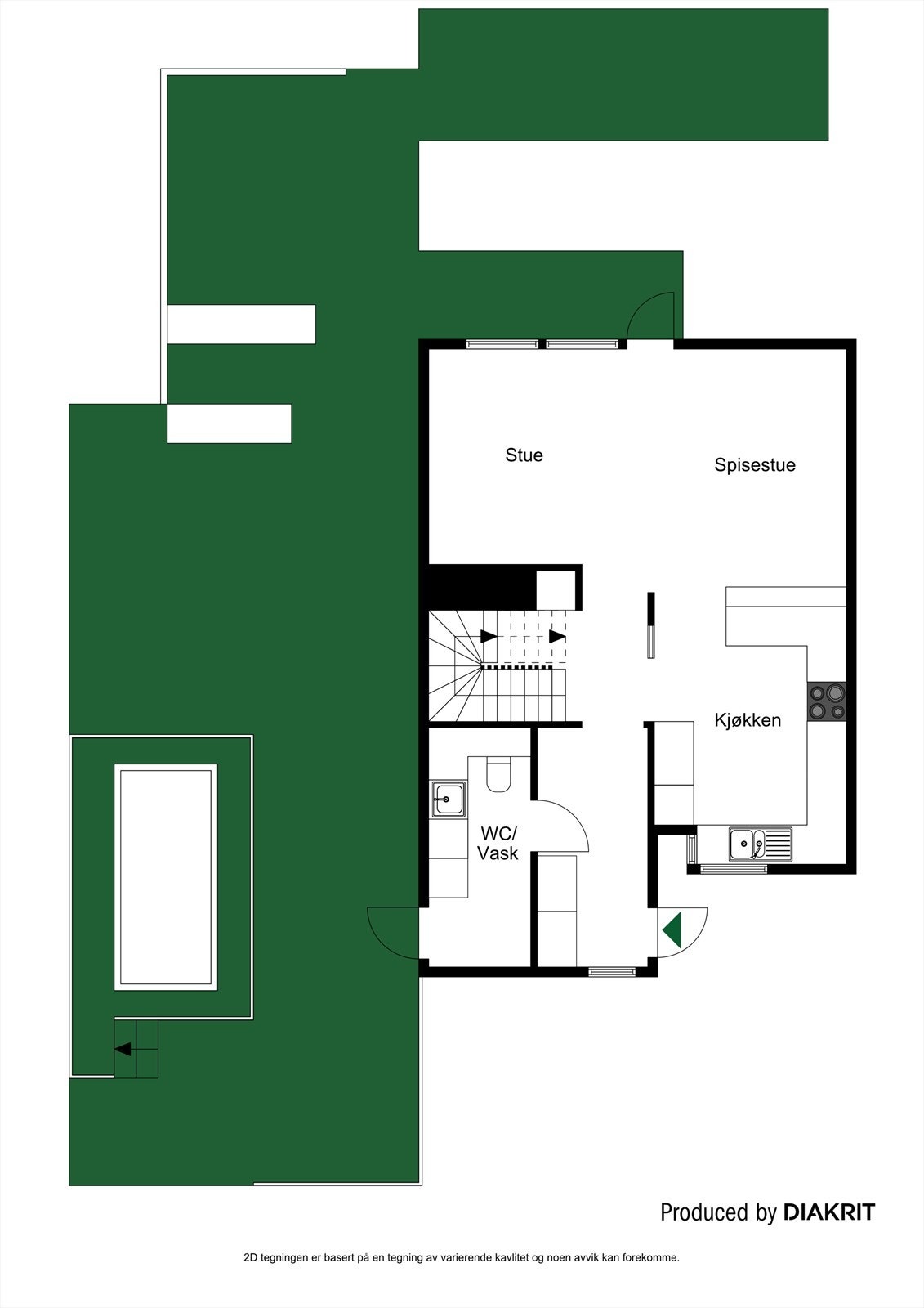 Plantegning 1. etasje Galleribilde