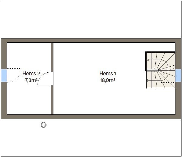 Planløsning toppetasje hytta på Gaustatoppen Sjå.jpg Galleribilde