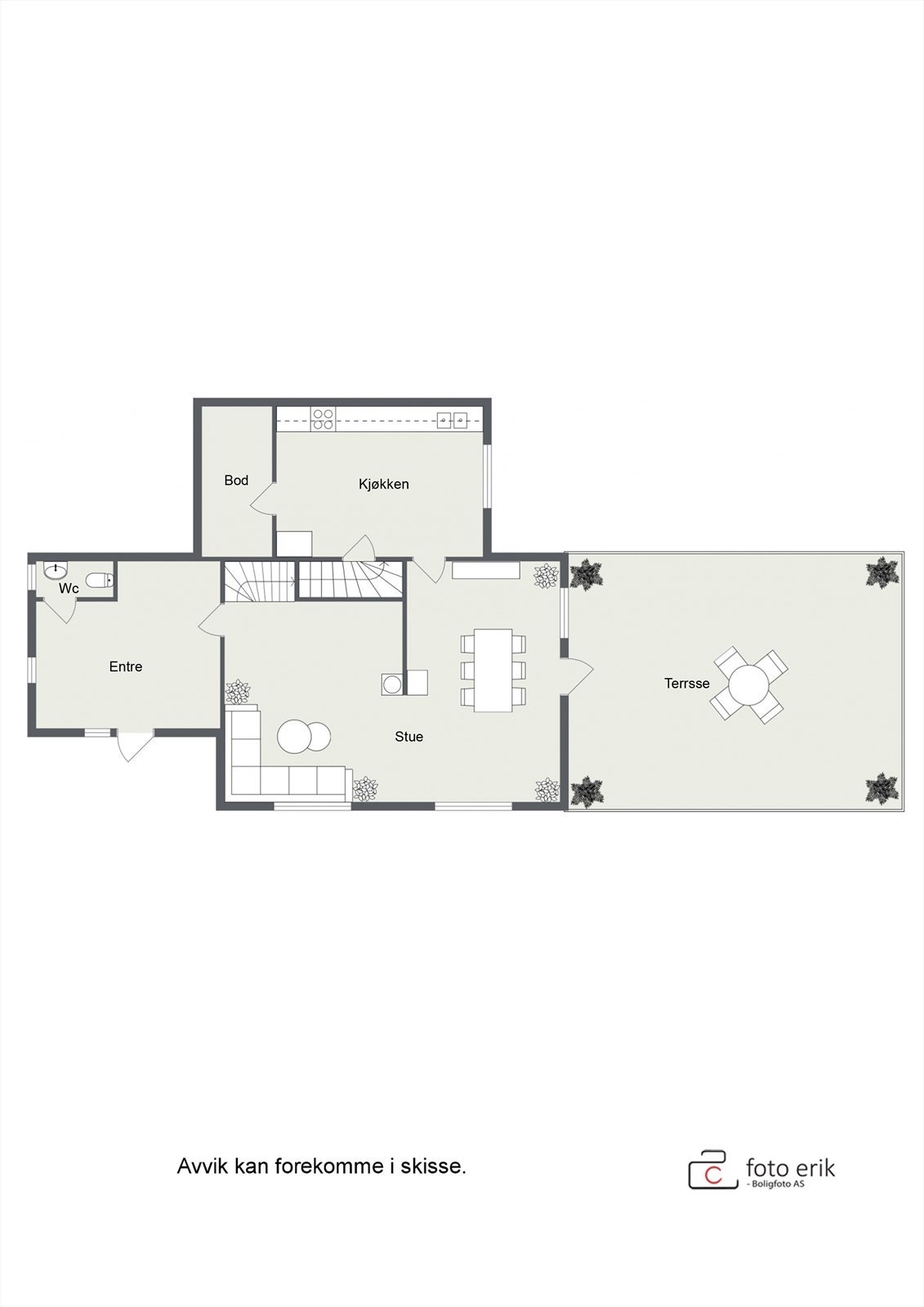 Plantegning 1. etasje Galleribilde