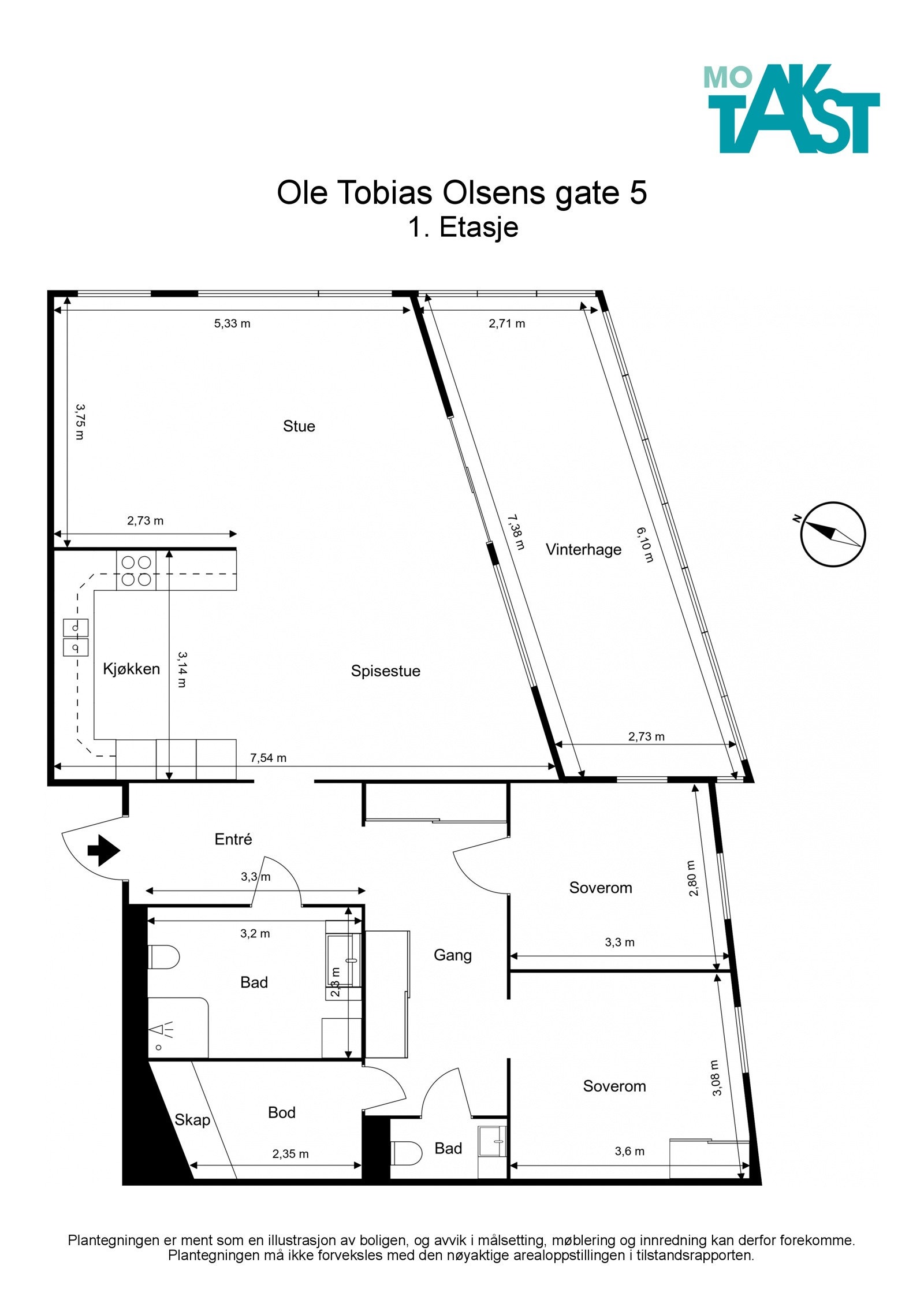 Gjør det først kjent med planløsningen. Galleribilde