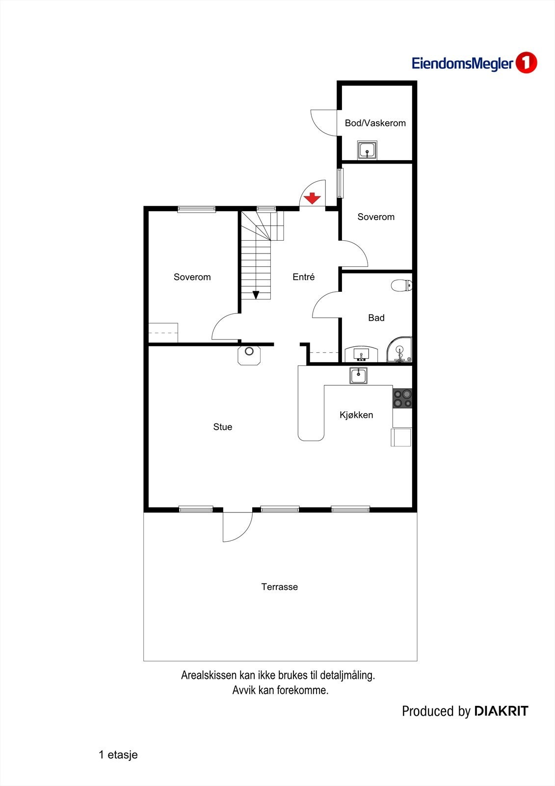 Planskisse 1. etasje Galleribilde