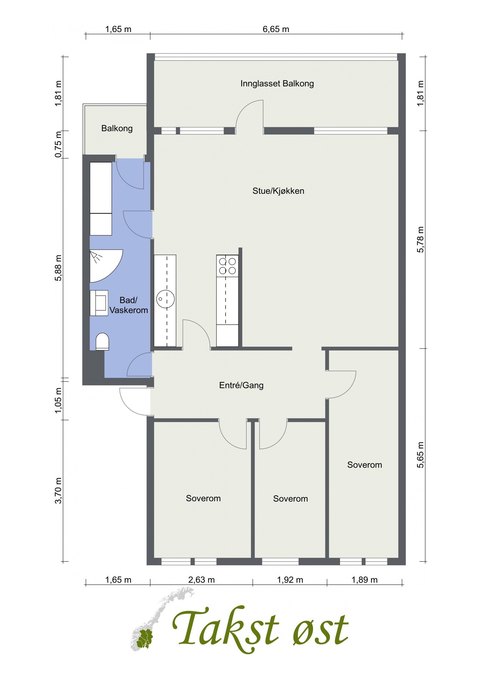 Floorplan letterhead - Ravnkollbakken 32 - 4. Etasje - 2D Floor Plan (3) Galleribilde