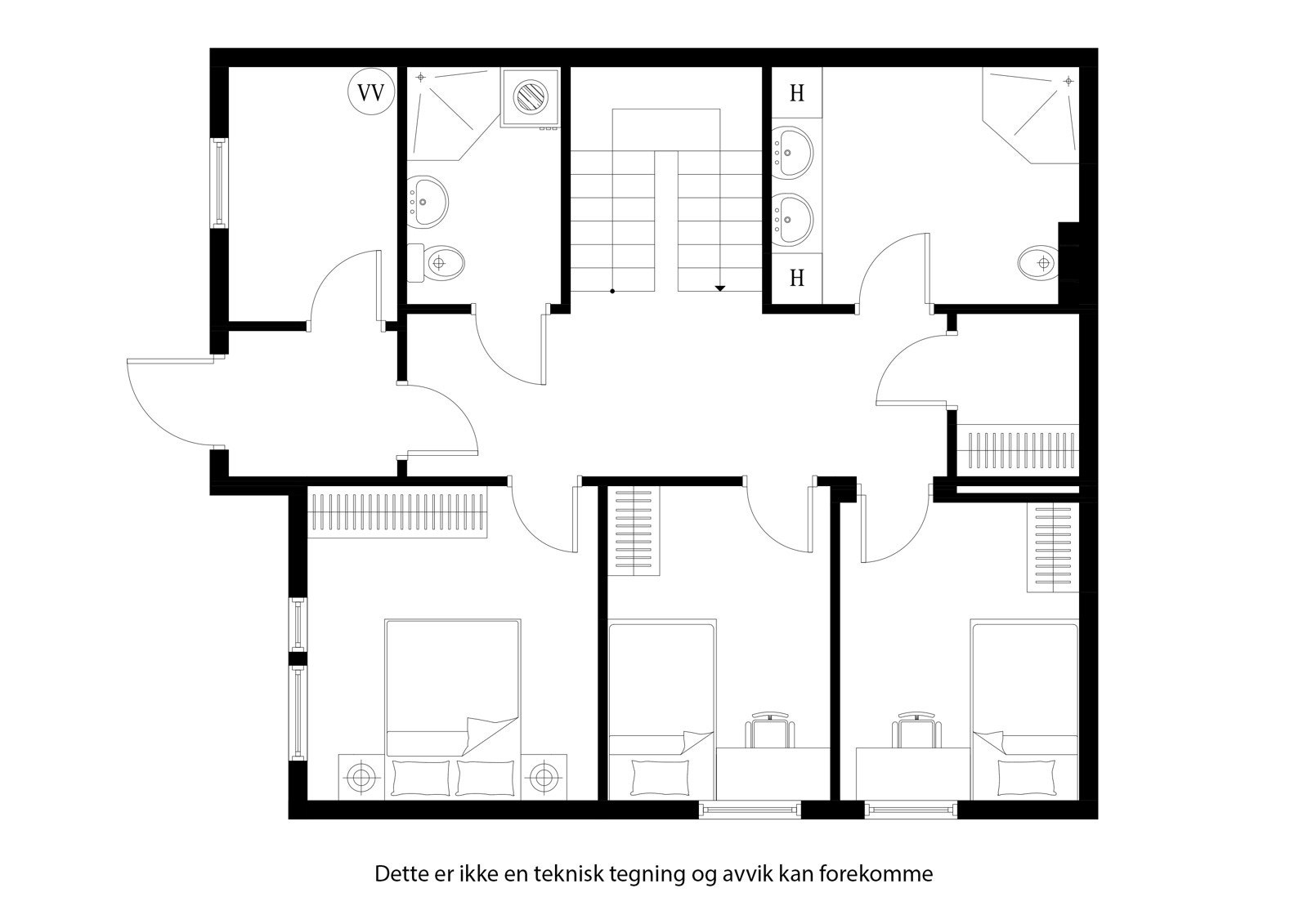 Plangegning 1 etg Galleribilde