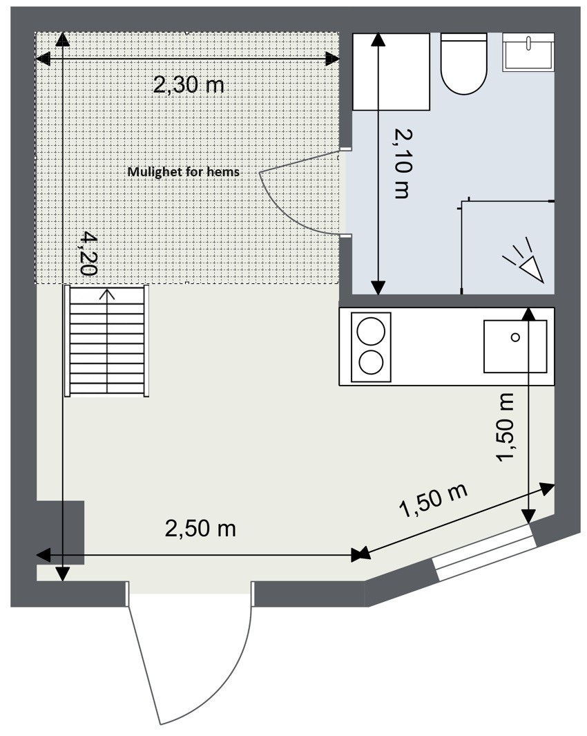 Alt. plantegning med hems Galleribilde