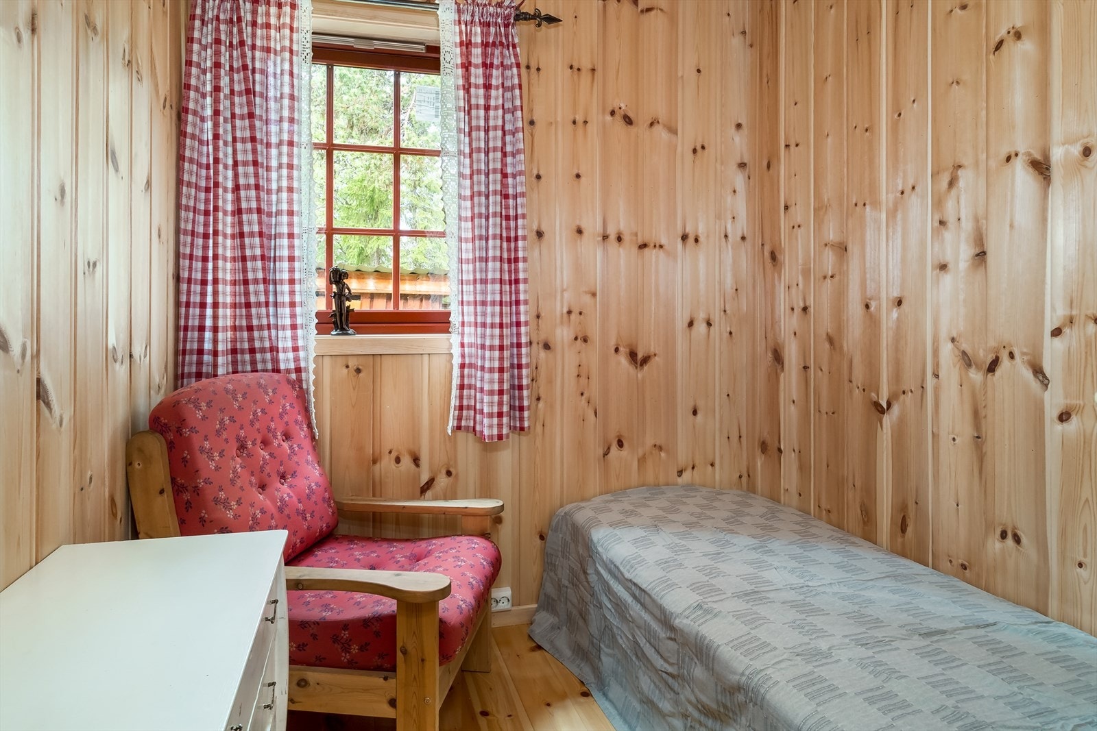 Soverom III har enkelt seng. Galleribilde