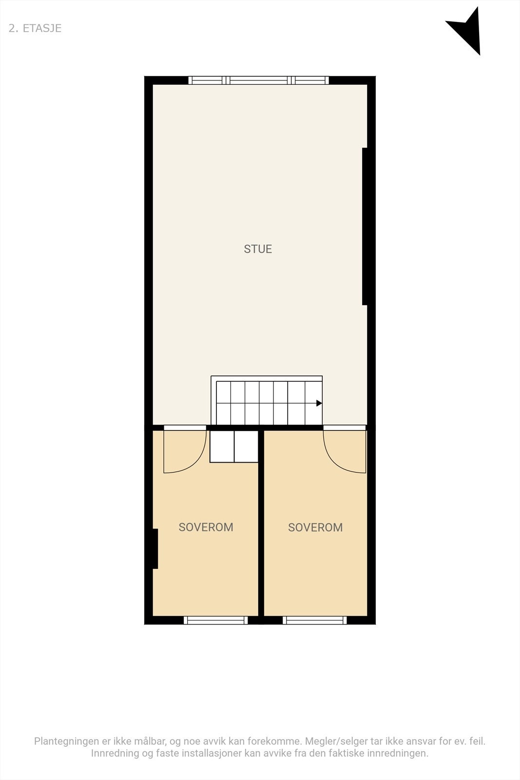 Plantegning av 2. etasje. Galleribilde