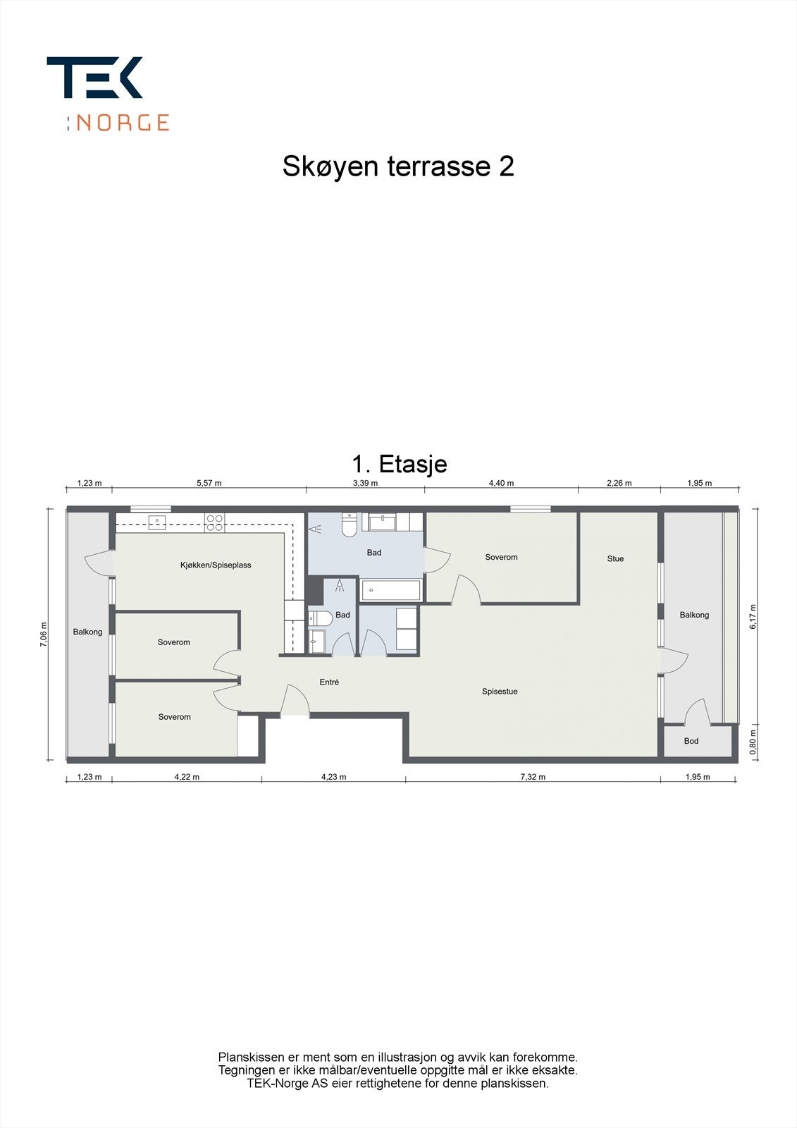 Gjennomgående planløsning med god planløsning og terskelfritt gulv som gir gode, luftige rom med enkel adkomst Galleribilde