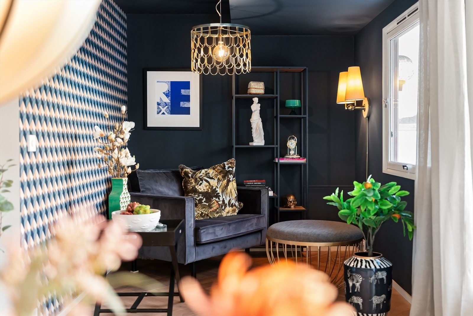 Lekker tapet på flere vegger med tapet fra bl.a Missoni Galleribilde