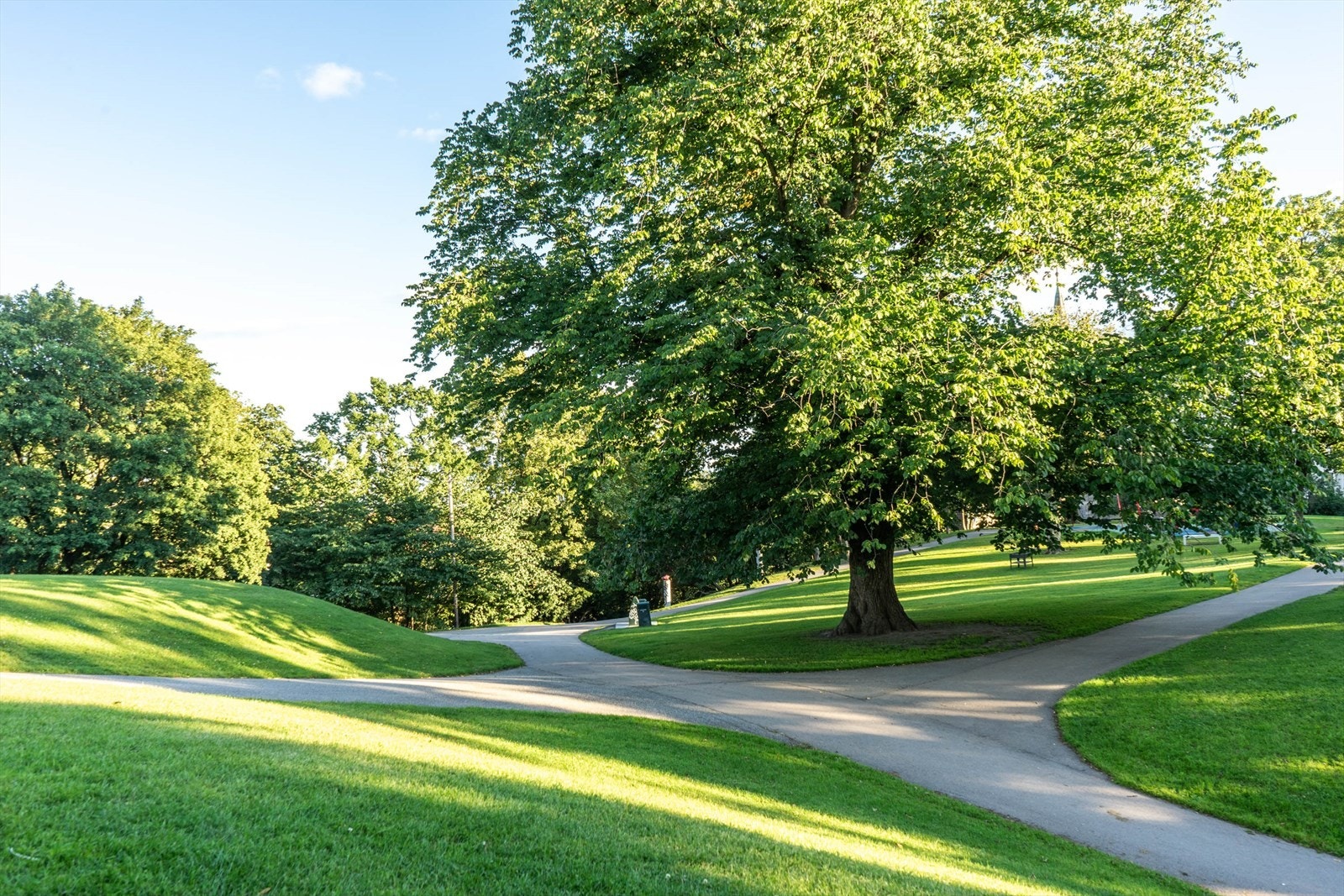 Stensparken ligger kun 100-150 m unna leiligheten og er et fint samlingspunkt på sommerstid om du er glad i parklivet. Galleribilde