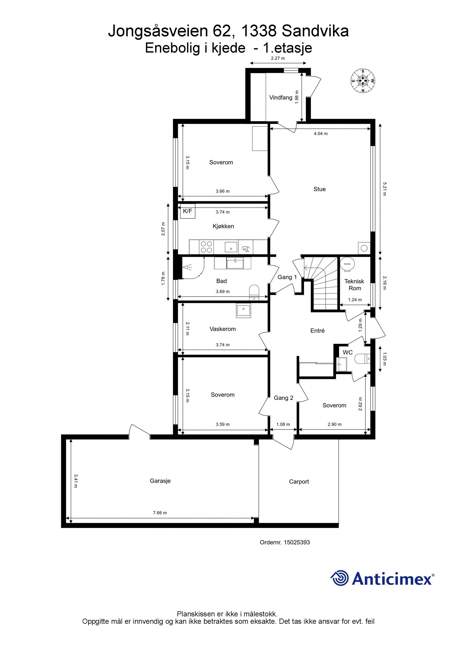 Plantegning 1 etg. Galleribilde