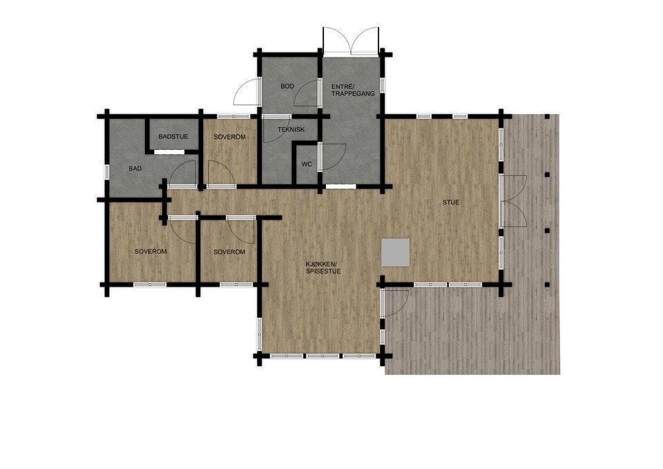 1. etasje: Tegningen er kun ment som en skisse - avvik kan forekomme! Galleribilde