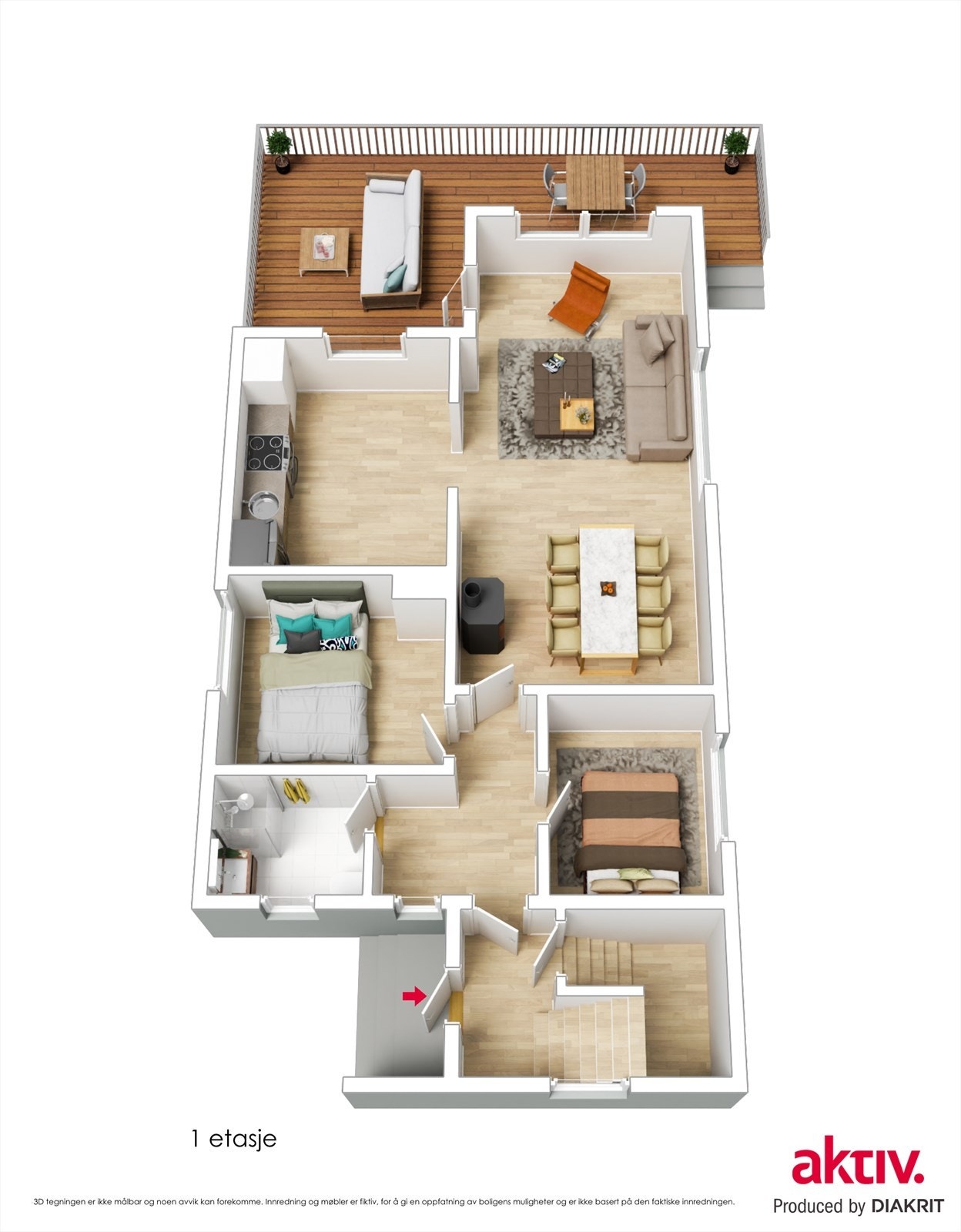 Plantegning 1 etasje Galleribilde