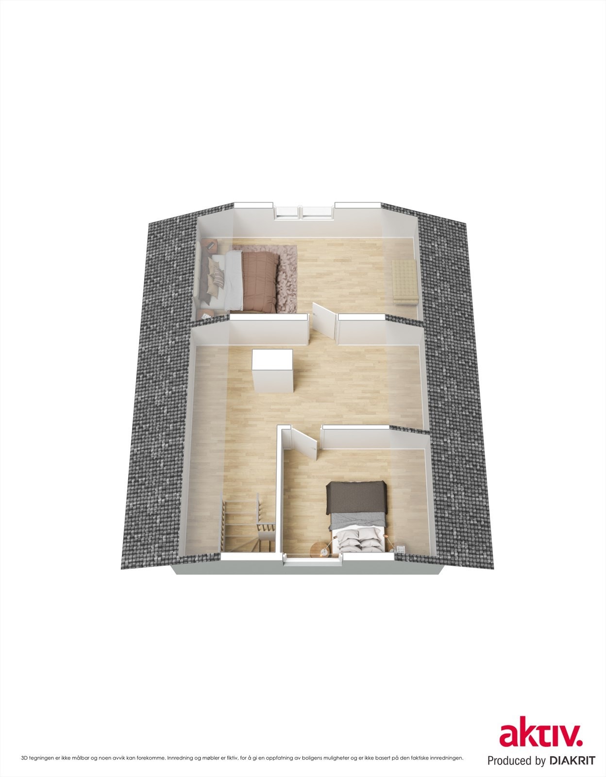 Plantegning loft Galleribilde