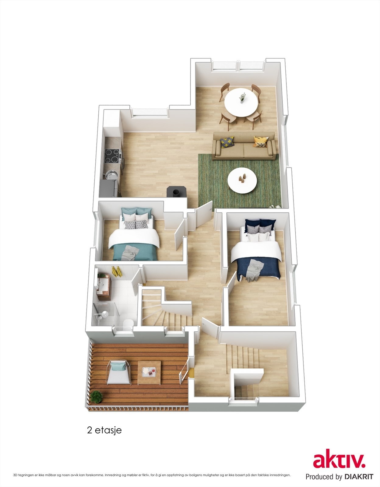 Plantegning 2. etasje Galleribilde