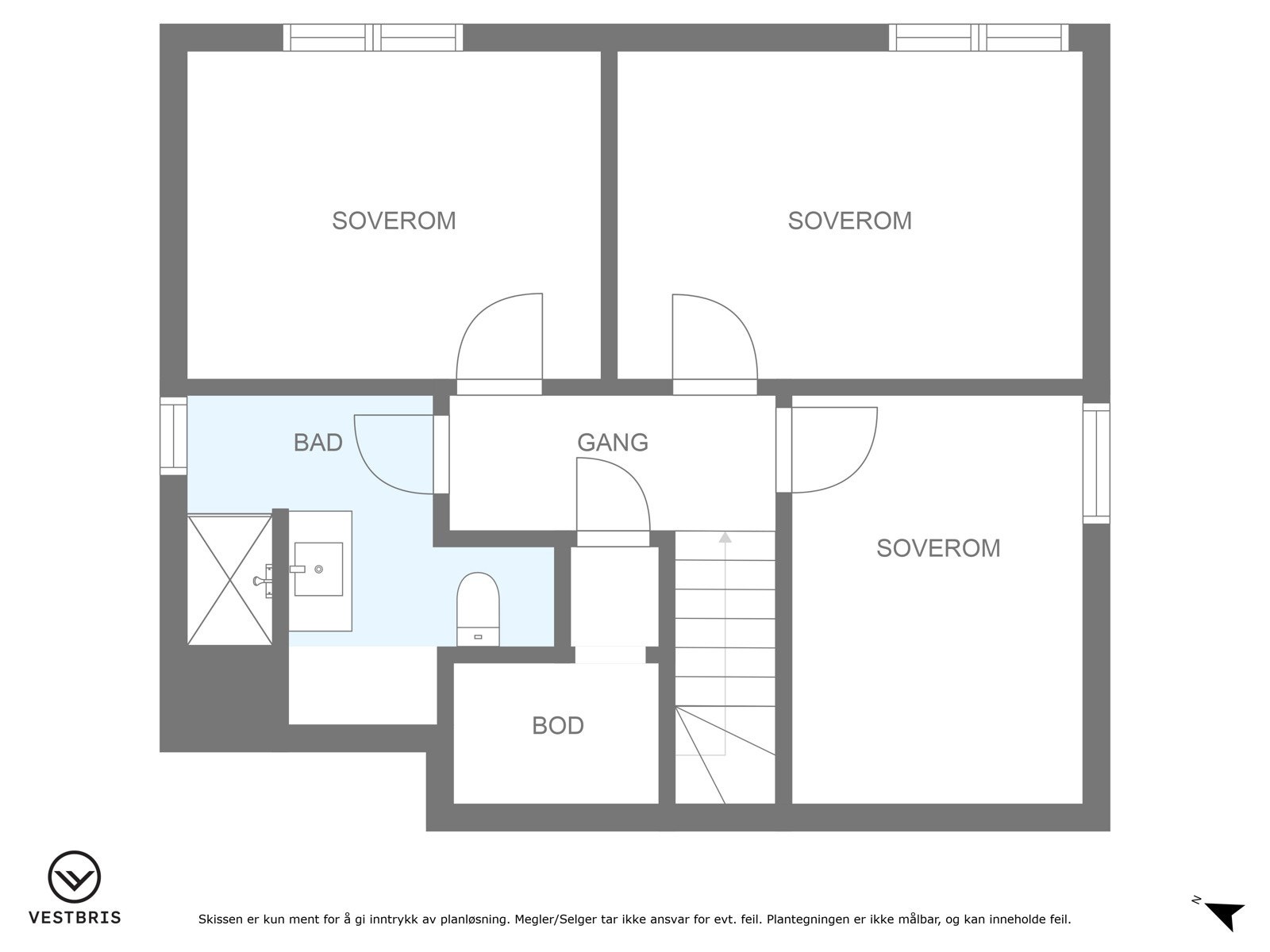 Plantegning 2. etasje Galleribilde