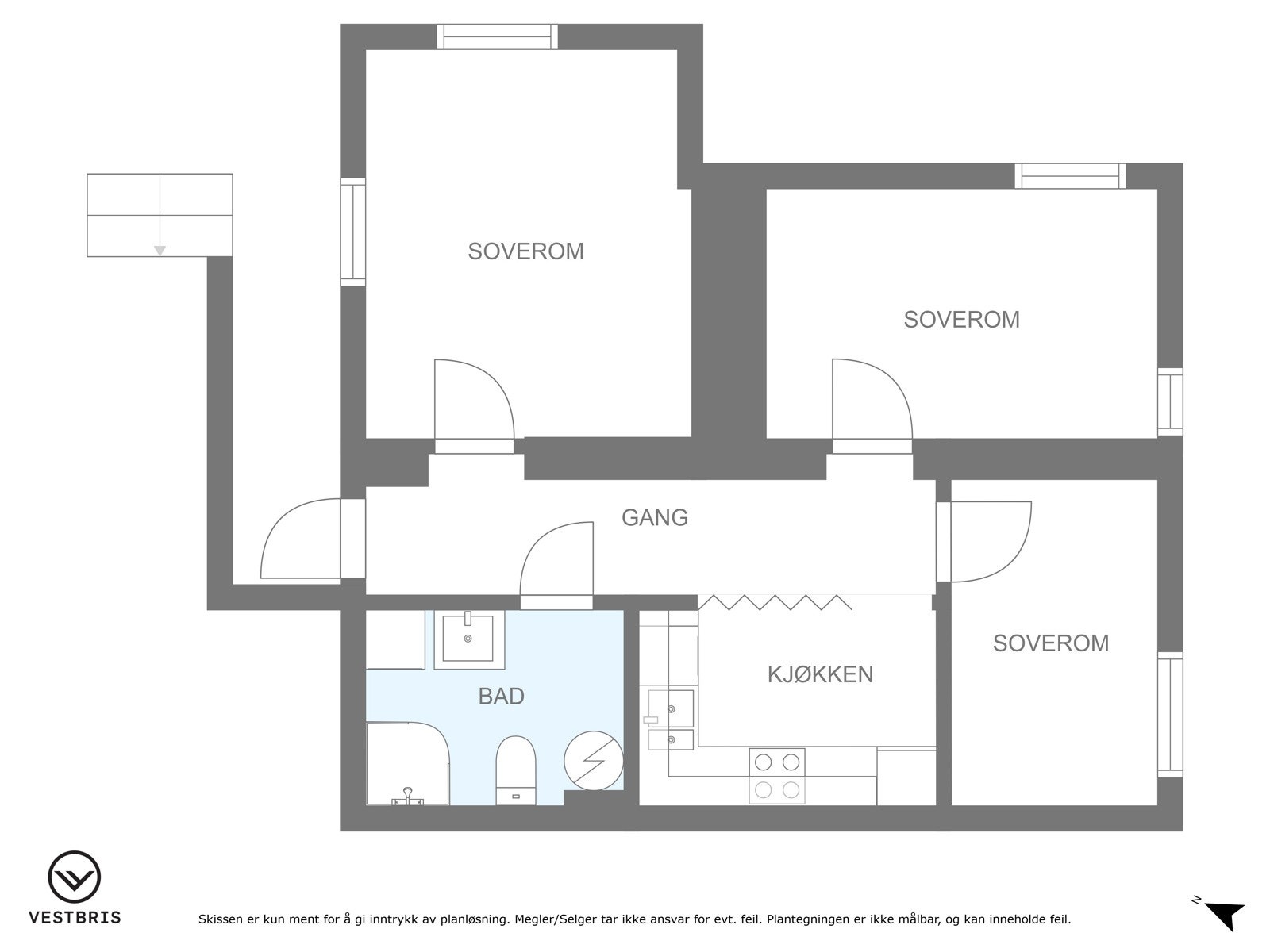 Plantegning U. etasje Galleribilde