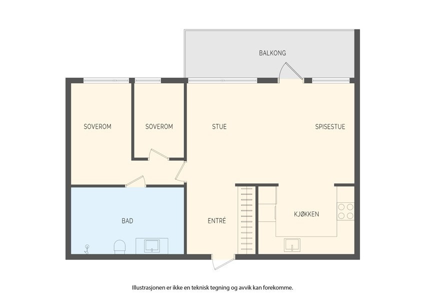 Forslag til alternativ plantegning. Galleribilde