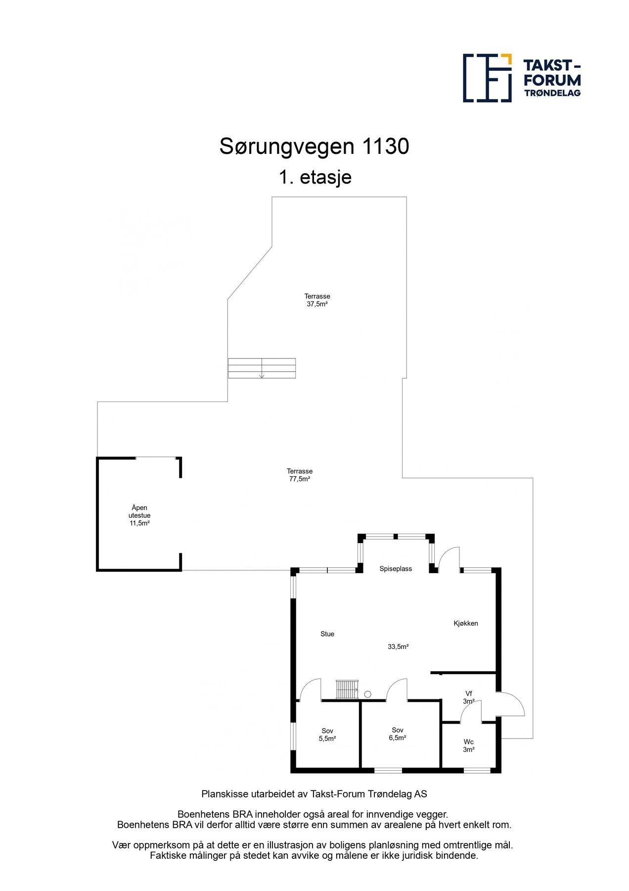 Plantegning 1. etasje Galleribilde