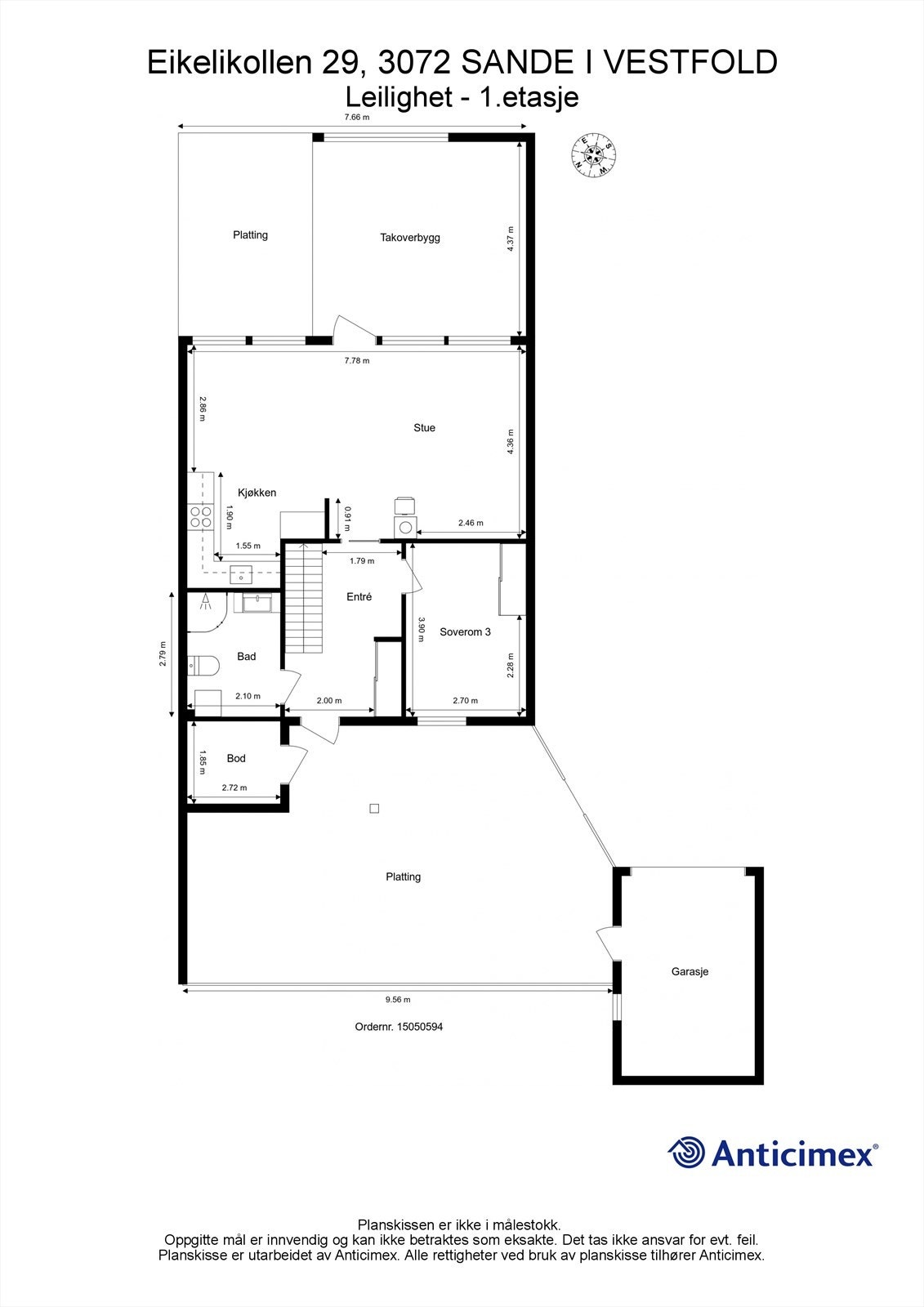 Plantegning 1. etasje Galleribilde