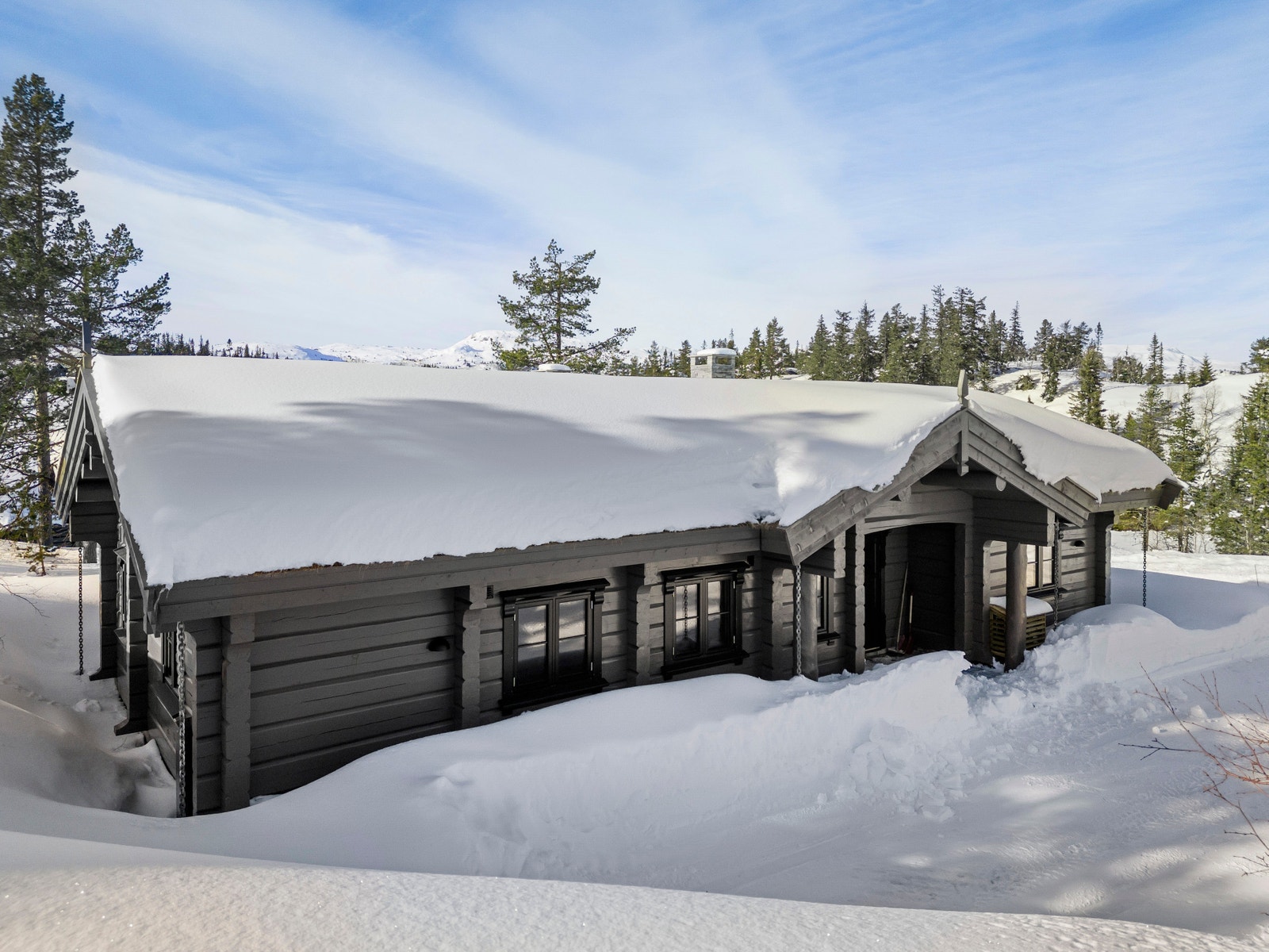 Overbygget inngangsparti på modellen Einer. Galleribilde