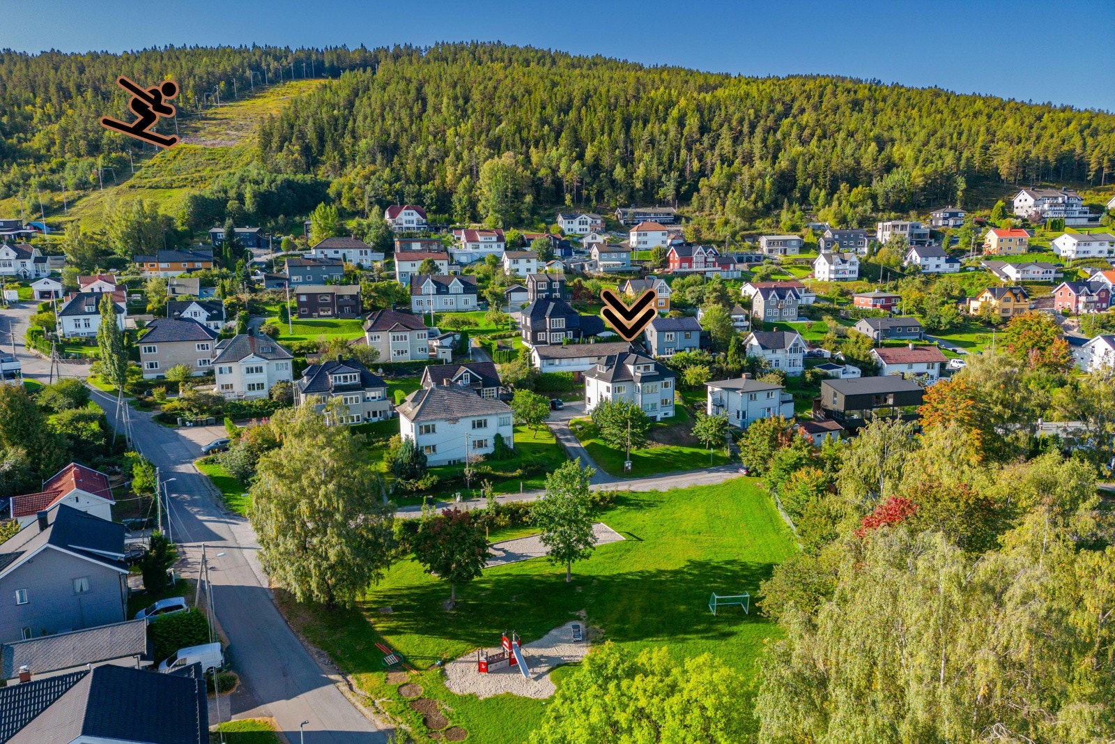 Alpine utfordringer finner du både i Haukåsbakken og hos Drammen Skisenter, og til Haukåsbakken er det ikke mer enn 350 meter å gå. Galleribilde
