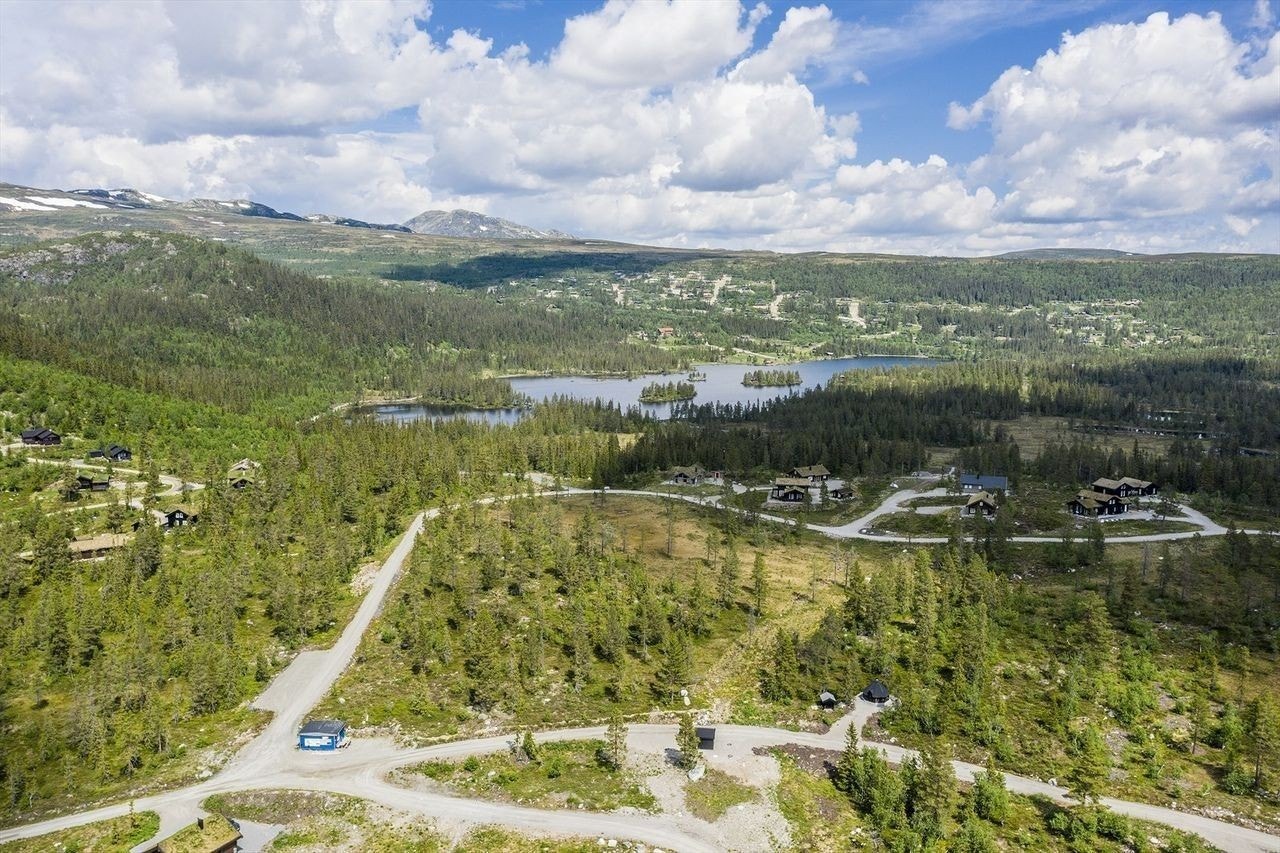 Flott tomteområde med panoramautsikt Galleribilde