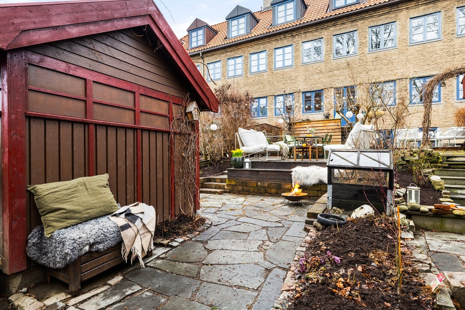 I tillegg til uteplass er det en egen utebod hagen. Galleribilde
