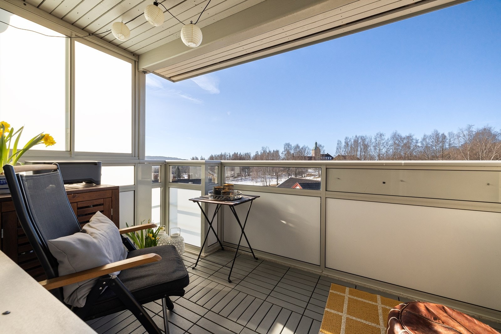 - Syd-vestvendt balkong på ca. 7 kvm - Galleribilde
