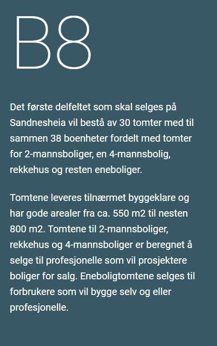 Informasjon delfelt B8 Galleribilde