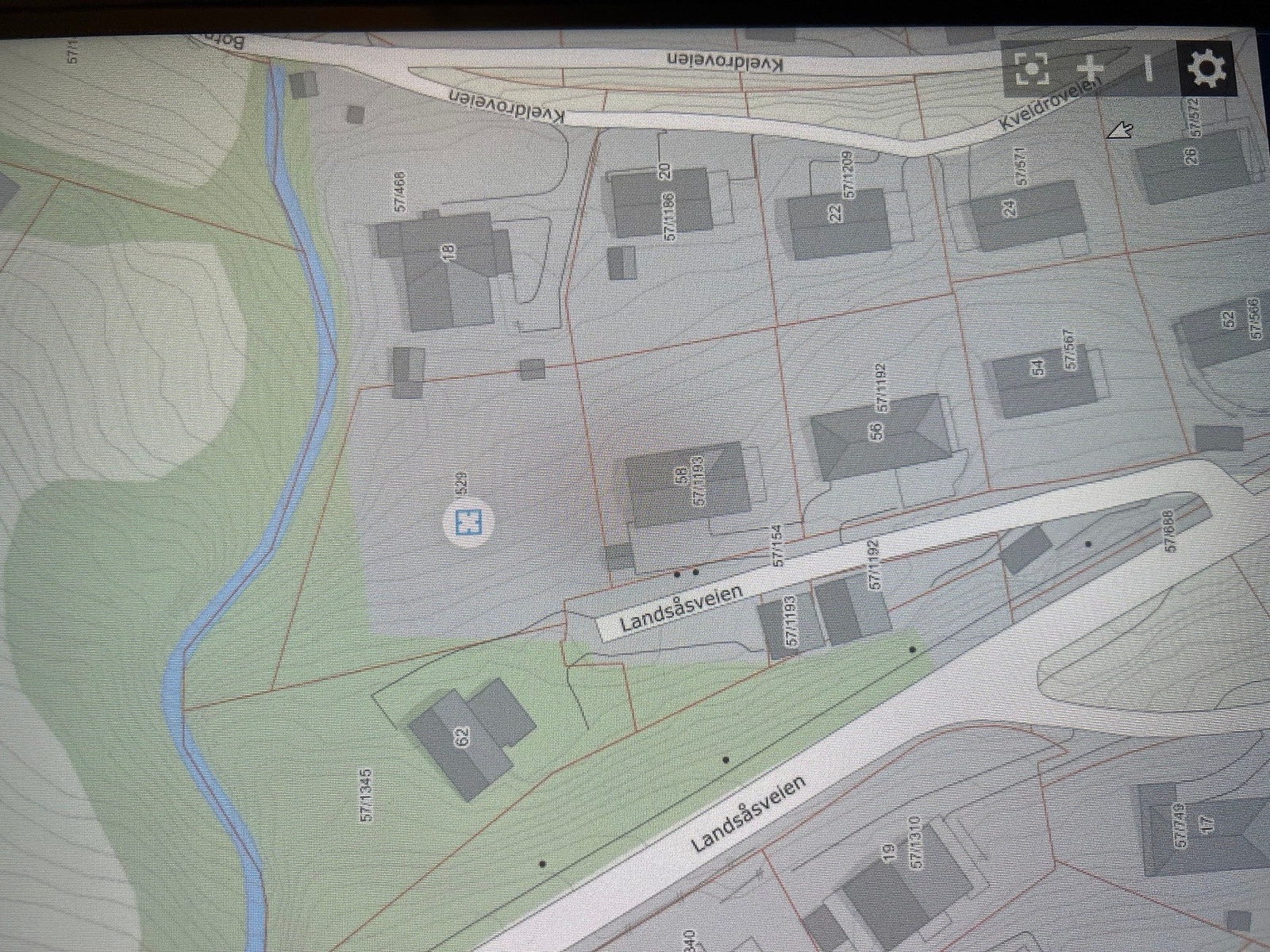 Oversikt over tomta Galleribilde