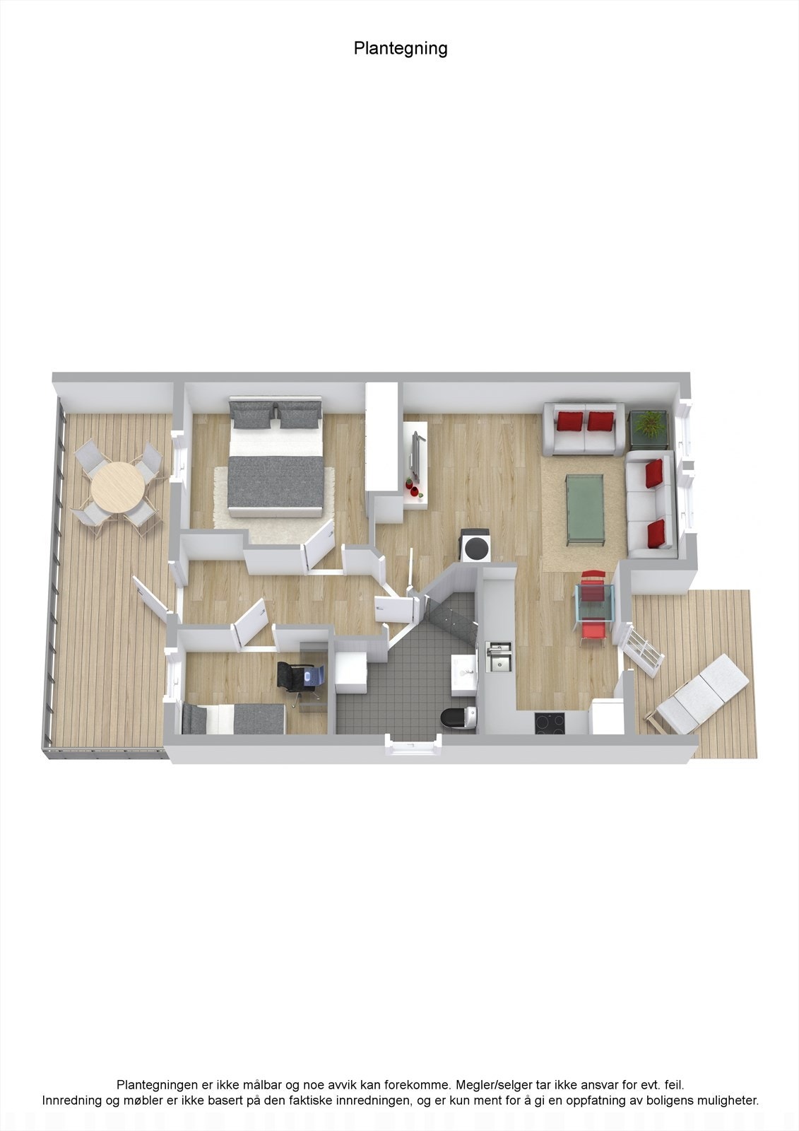 Plantegning i 3D Galleribilde