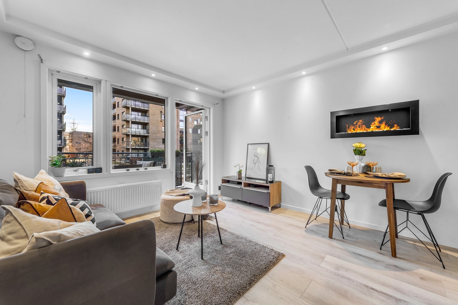 Oppvarming med vannbåren varme via radiatorer. Galleribilde