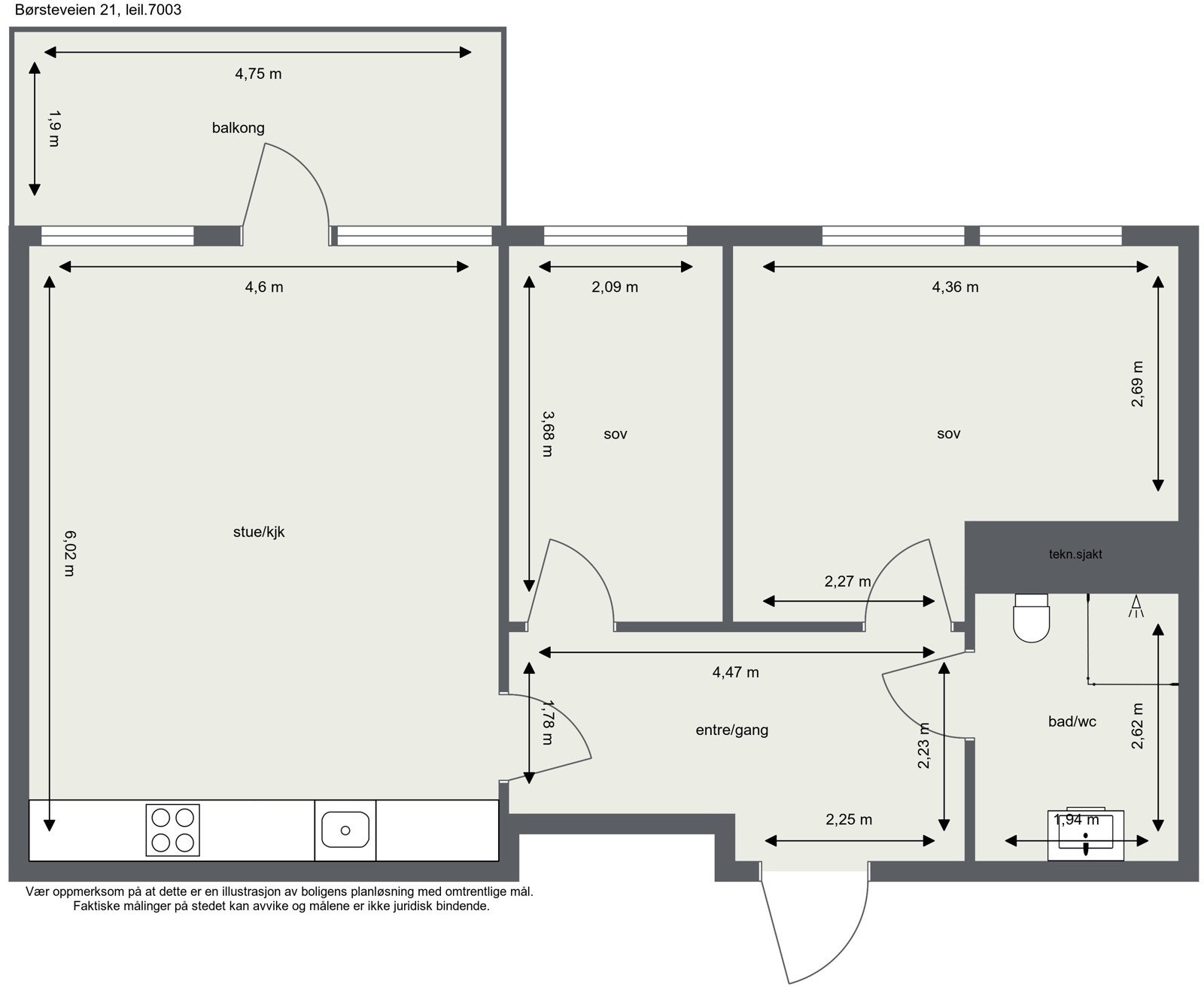 Plantegning Galleribilde