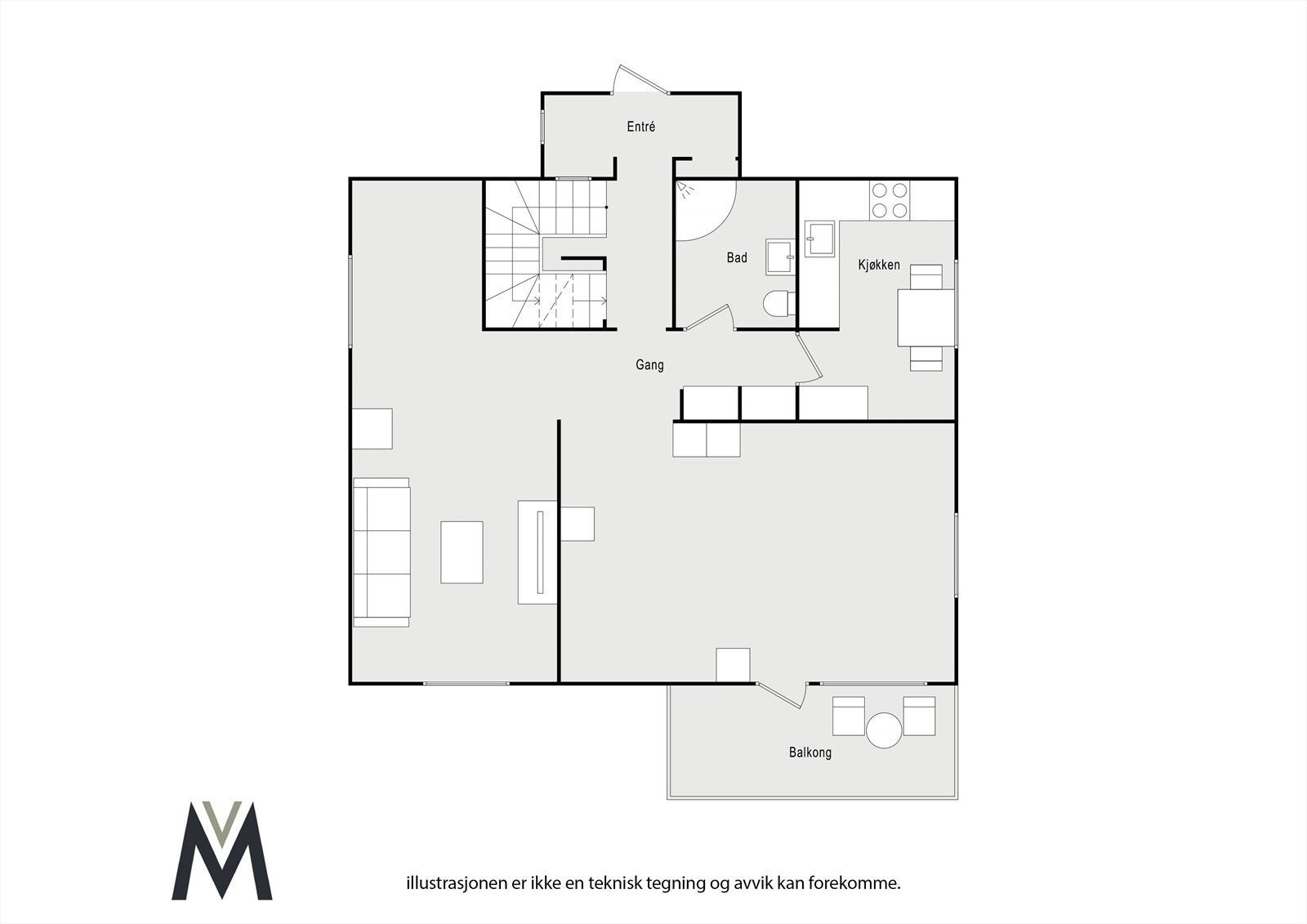 Plantegning 1.etasje Galleribilde
