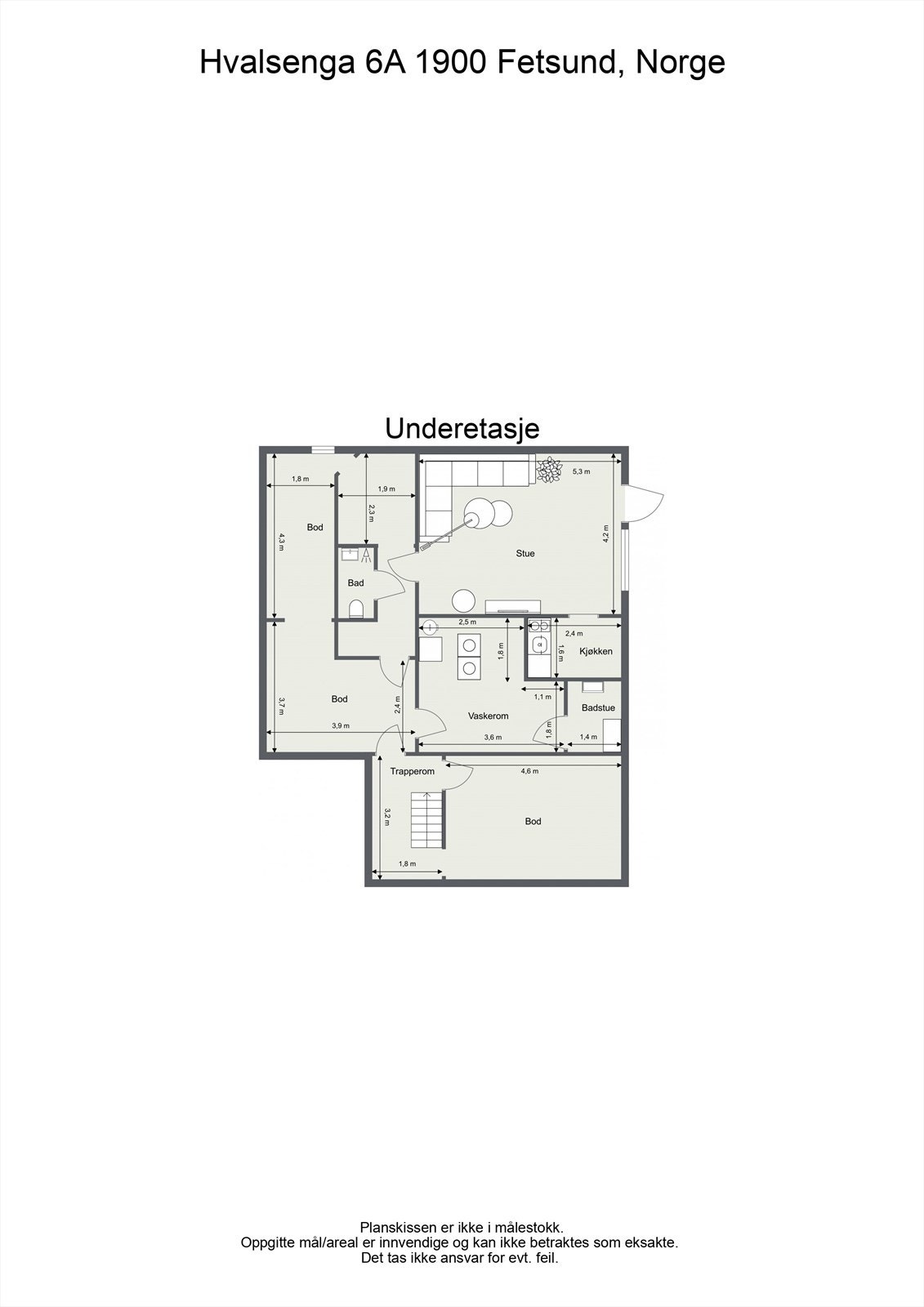 Plantegning u.etg. Galleribilde