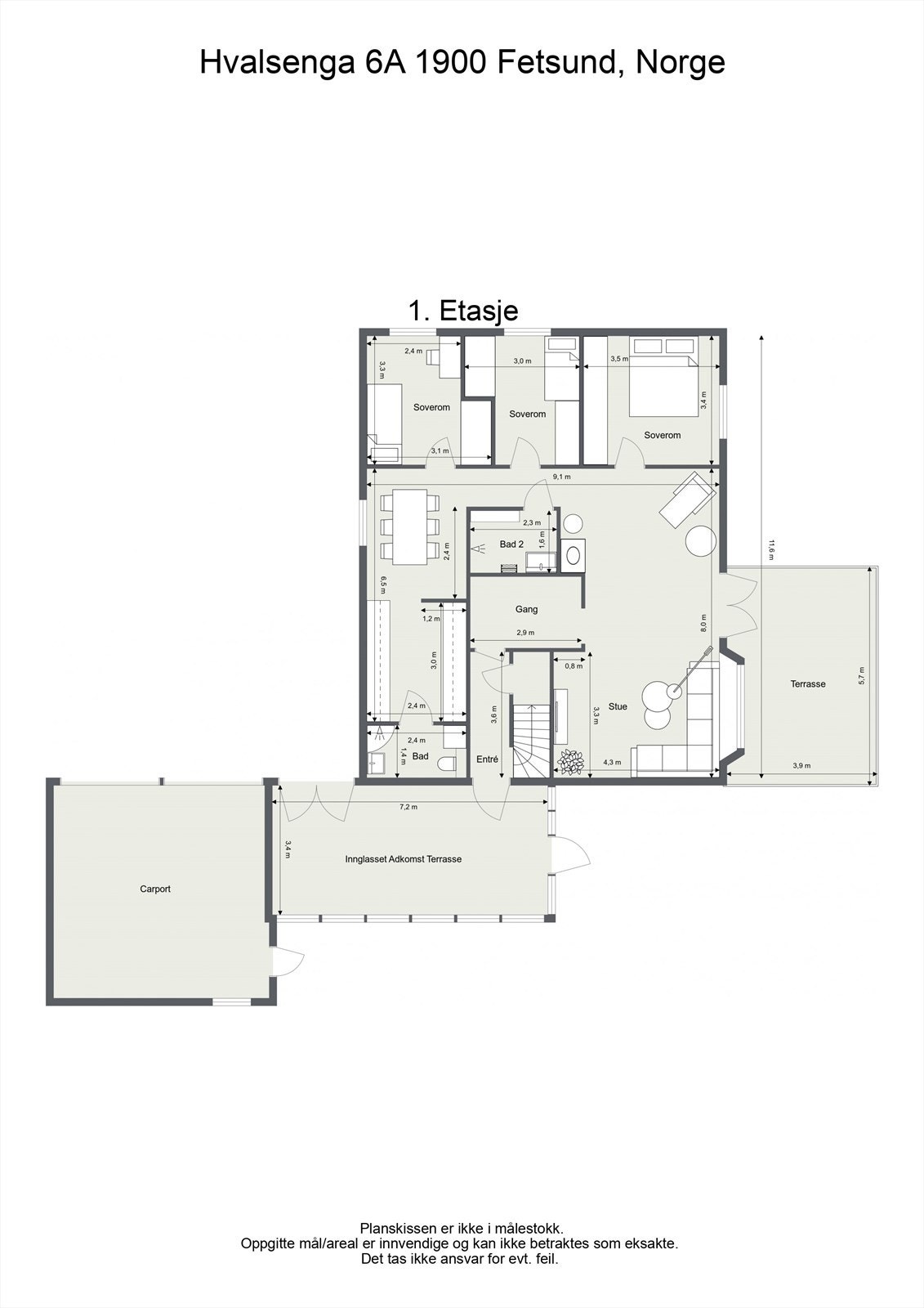 Plantegning 1.etasje Galleribilde