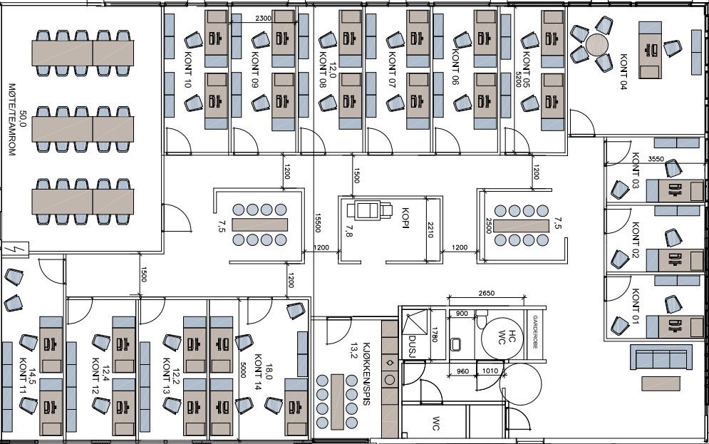 Dagens rominndeling Galleribilde