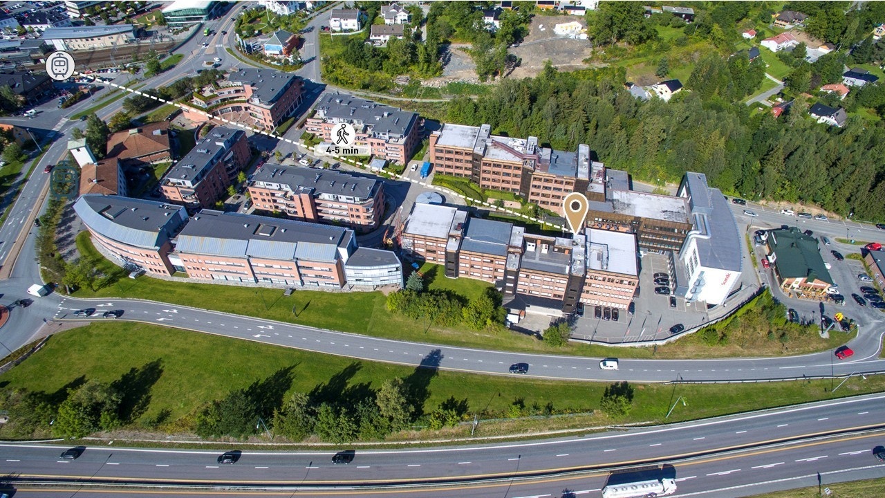 Kort gangavstand til Asker stasjon Galleribilde